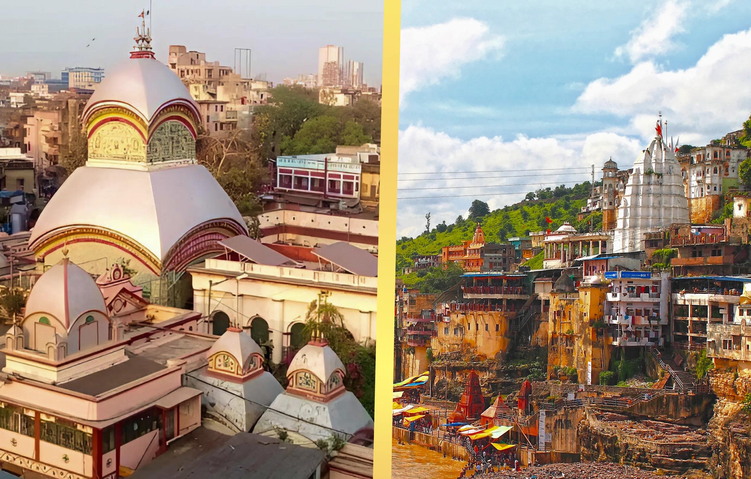 Shaktipeeth Kalighat Temple, Shri Omkareshwar Jyotirlinga Temple, Kolkata, Khandwa, West Bengal, Madhya Pradesh