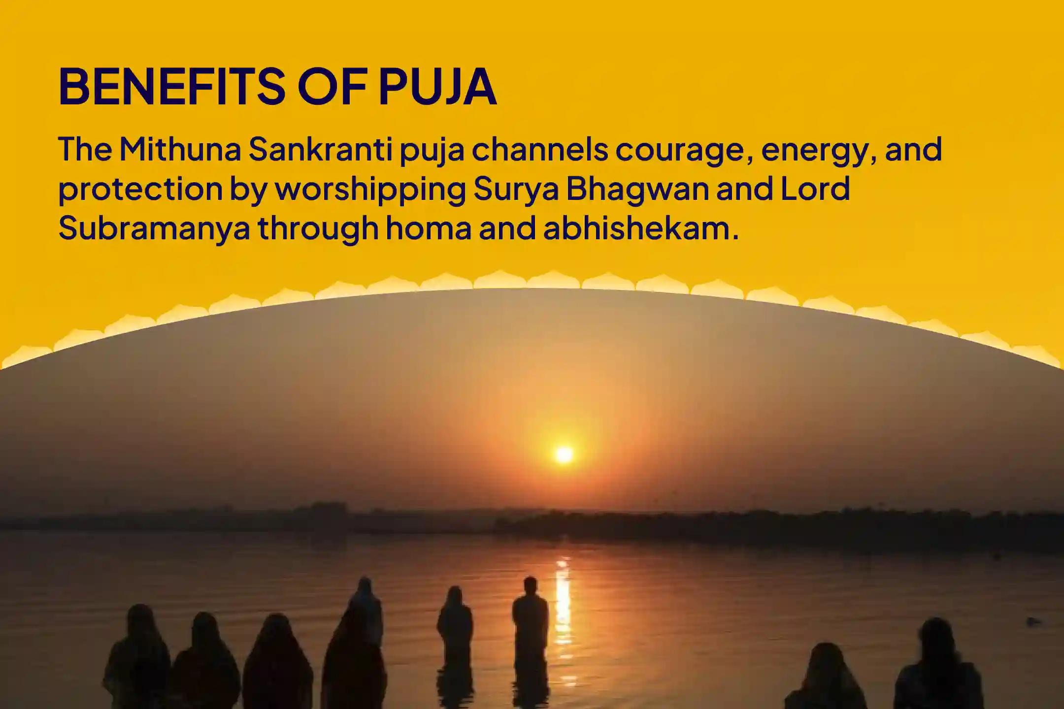 Mithuna Sankranti Surya Puja Special Surya Narayana Udaya Shanti Homa and Subramanya Abhishekam to invoke protection, courage, and energy