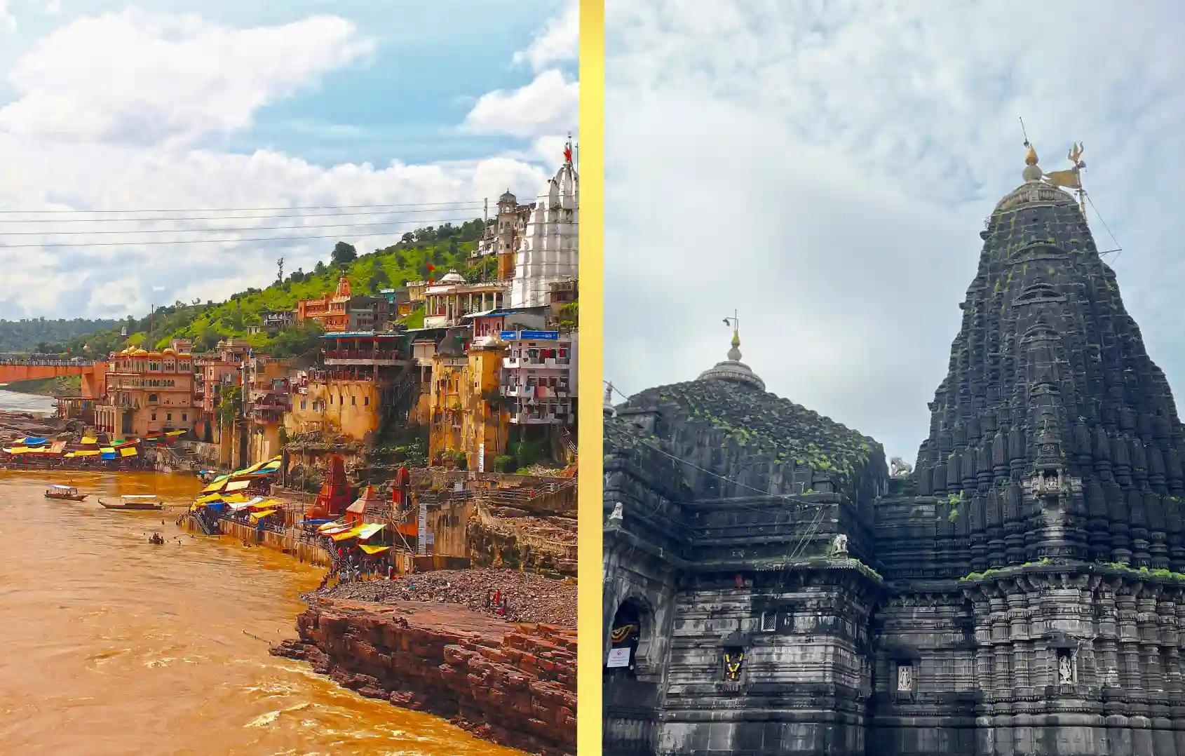 Shri Omkareshwar Jyotirlinga Temple and Shri Trimbakeshwar Jyotirlinga Temple, Khandwa, Nashik