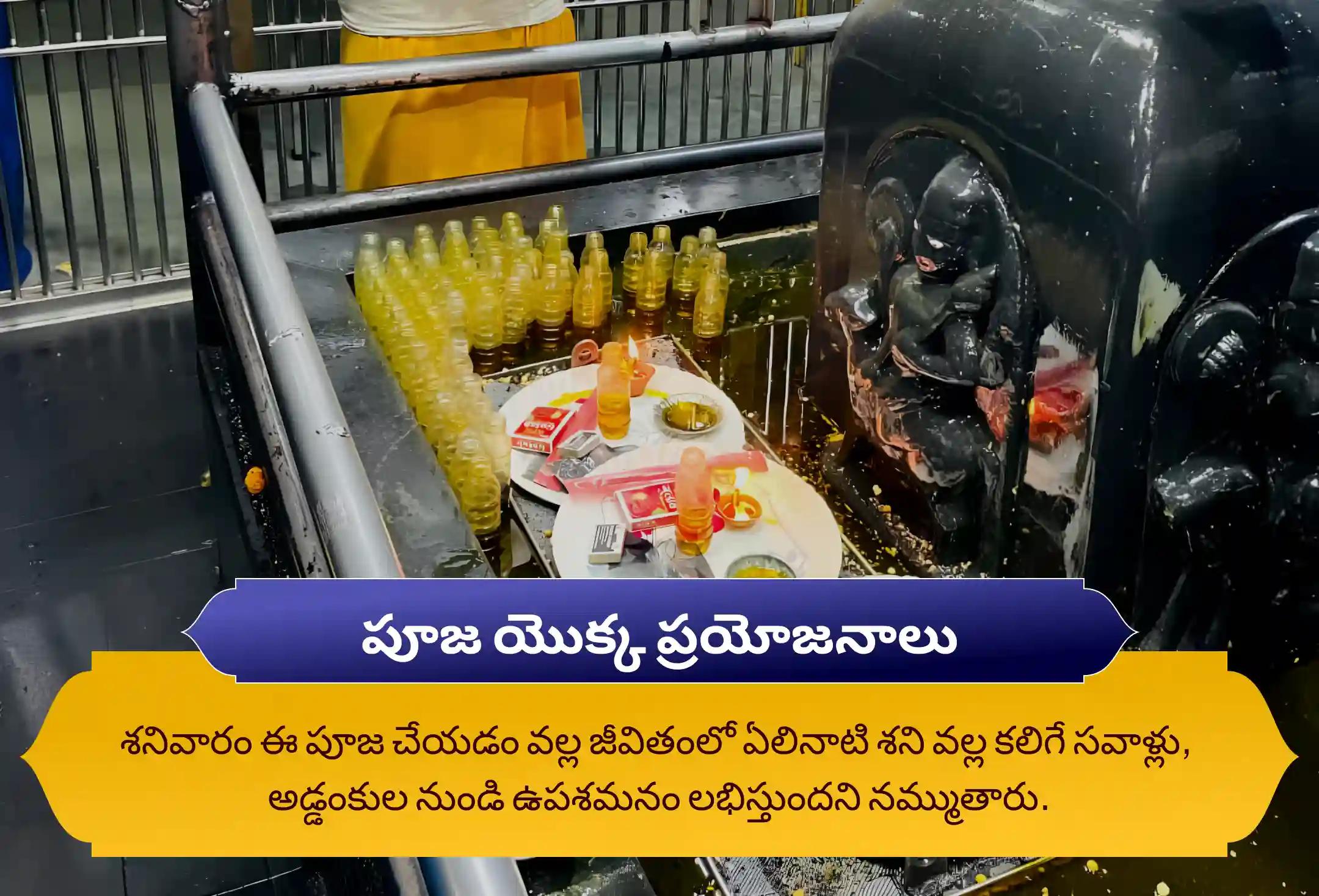 జీవితంలోని సవాళ్లు మరియు కష్టాలను అధిగమించడానికి శనివారం శని స్పెషల్ ఏలినాటి శని పీడ శాంతి మహాపూజ, శని తిల తైలాభిషేకం మరియు మహాదశ శాంతి మహాపూజలో పాల్గొనండి.