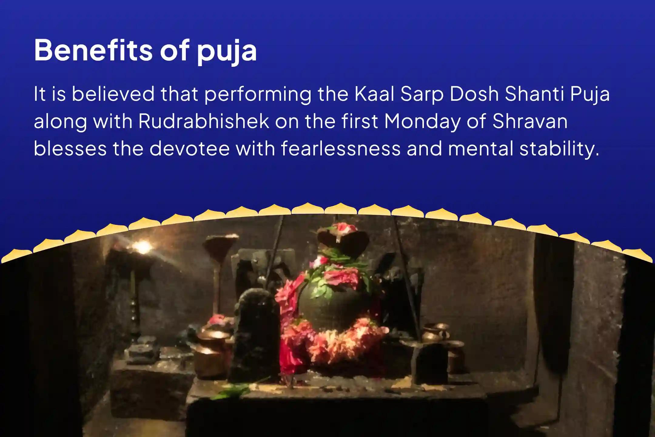Shravan First Monday Sarp Dosha Shanti Kaal Sarp Dosha Shanti Puja and Rahu Paithani Shiv Rudrabhishek For Fearlessness and Achieving Mental Stability
