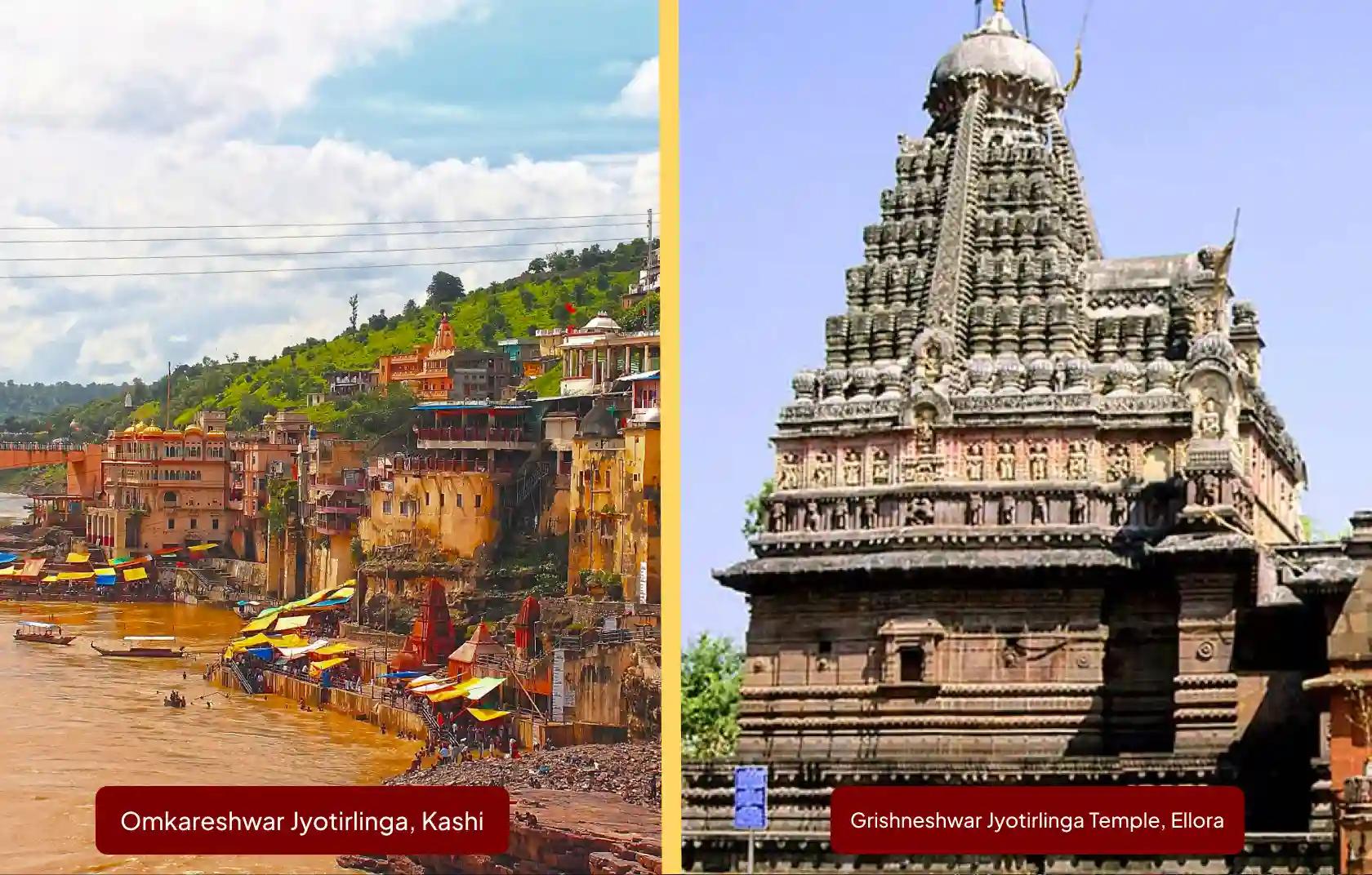 श्री ओंकारेश्वर ज्योतिर्लिंग मंदिर, श्री घृष्णेश्वर ज्योतिर्लिंग मंदिर, खंडवा, औरंगाबाद 