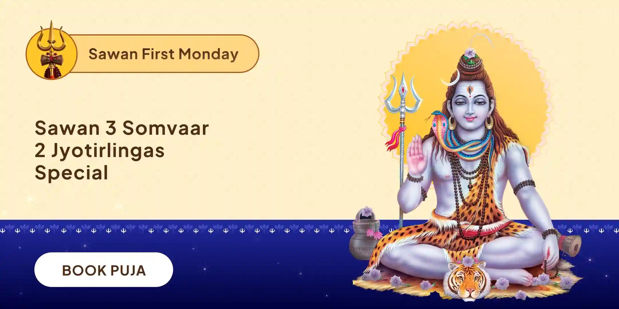 3 Shravan Mondays Rudrabhishek at Omkareshwar and Grishneshwar Jyotirlinga