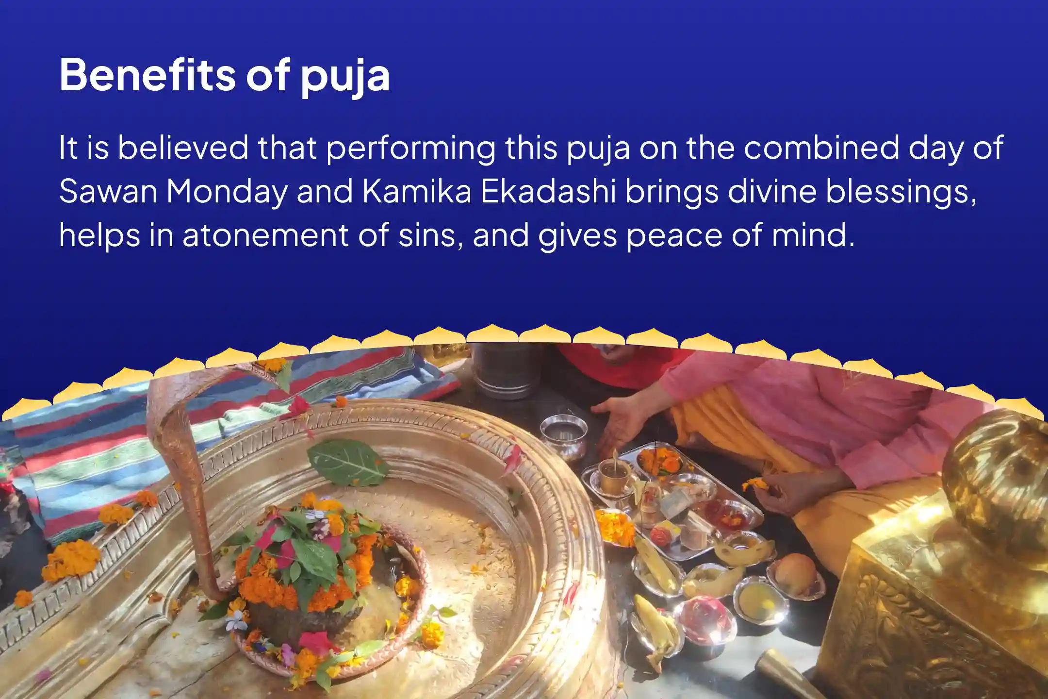 Sawan Monday Meets Kamika Ekadashi – Vishnu’s Eye, Shiva’s Grace Kamleshwar Shiva–Vishnu Ekadashi Special Rudrabhishek & Kamal Daan (Offering of Lotus) Puja for Divine Grace, Removal of Sins, and Wish Fulfilment