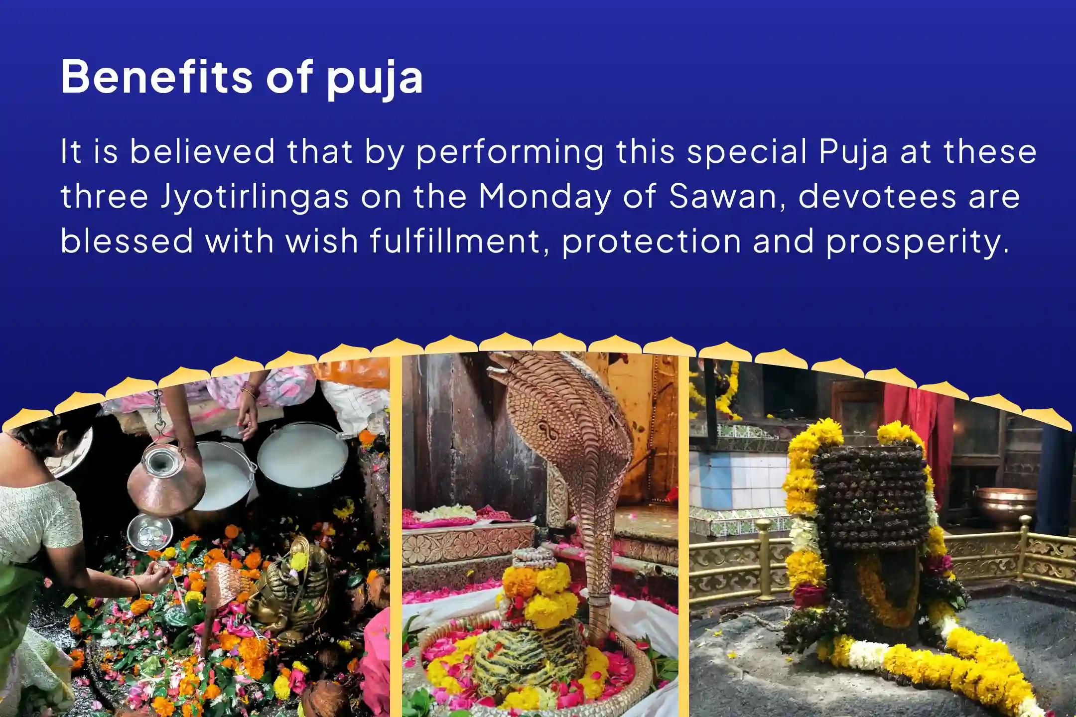 Sawan’s Grandest Offering – 3 Jyotirlingas. 1 Divine Tradition and Mahadev Sawan's Somvar 3 Jyotirlinga Trimbakeshwar, Omkareshwar, and Grishneshwar Rudrabhishek For Fulfilment of Desires, Protection, and Prosperity