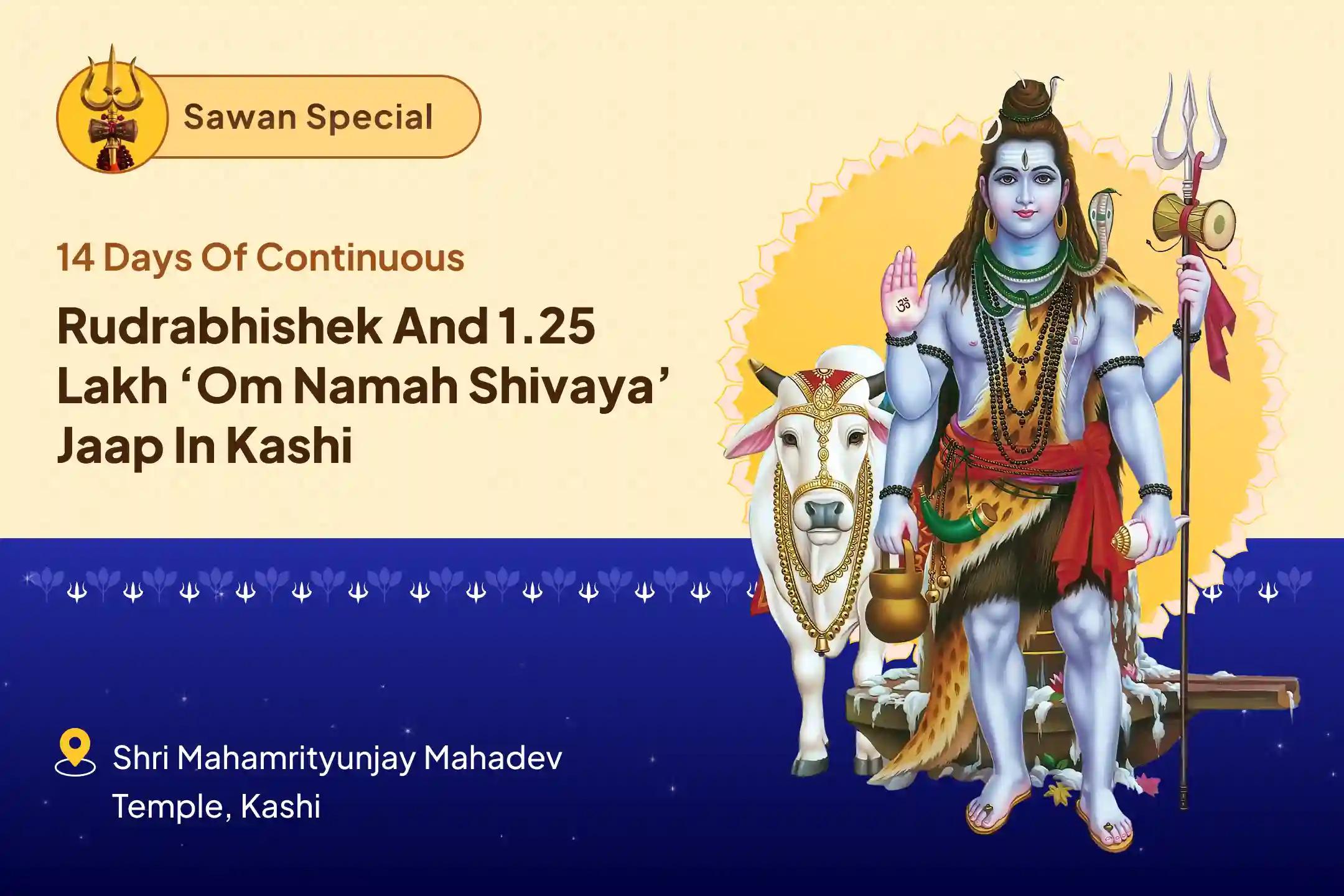 Sawan Special – Final 14-Day Puja Sawan Akhand Shivarchan: 14 Days of Daily Rudrabhishek and 1.25 Lakh Panchakshari Jaap Seek blessings for peace, protection, and positivity