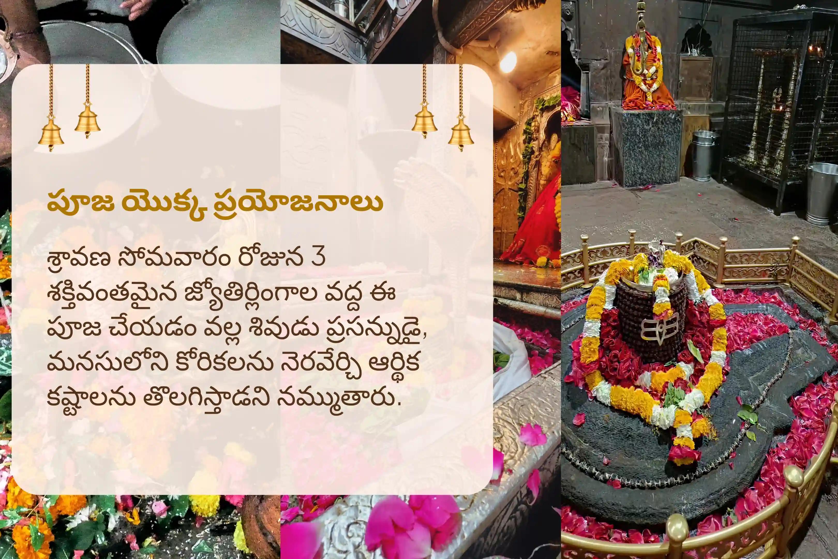 శ్రావణ సోమవారం 3 జ్యోతిర్లింగ ప్రత్యేకం  3 జ్యోతిర్లింగాలలో శివ రుద్రాభిషేకం మరియు రుద్ర హోమం సంపూర్ణ కోరికల నెరవేర్పుకు మరియు ఆర్థిక కష్టాల నివారణకు