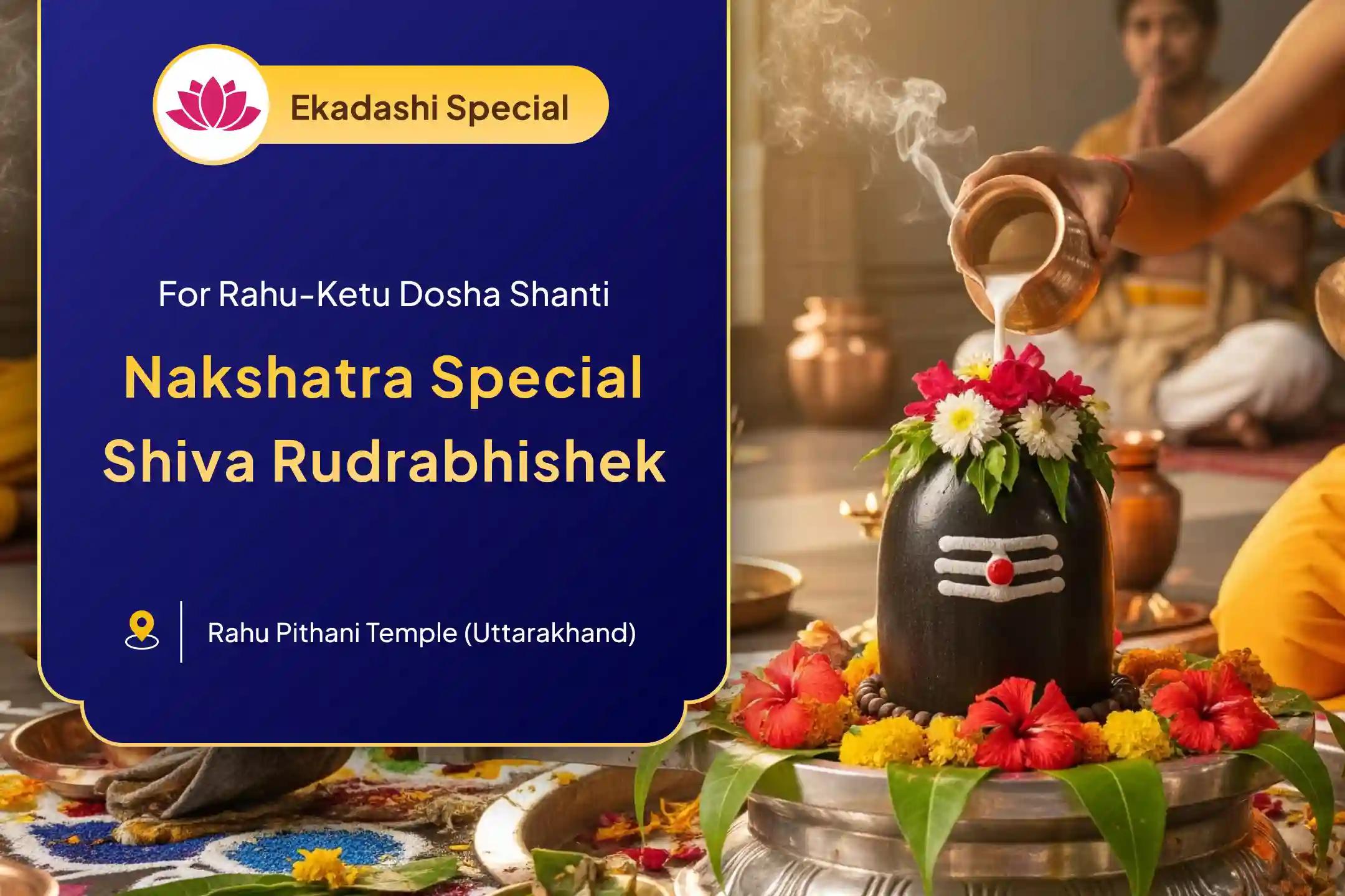 Rahu-Ketu Shanti Nakshatra Special Rahu-Ketu Peeda Shanti Puja and Shiv Rudrabishek For Blessing of Mental Clarity and Improved Decision-Making