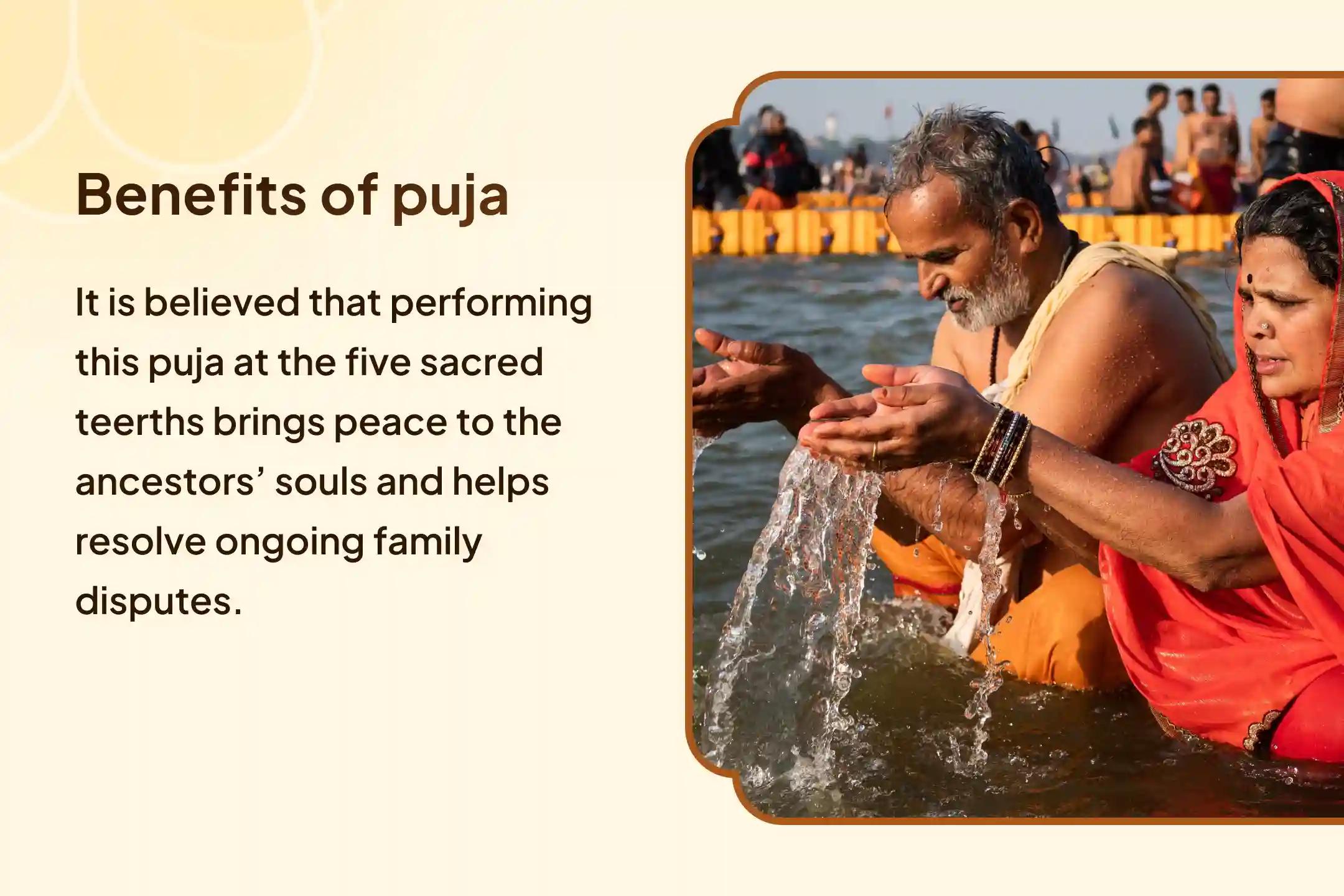 Panch Teerth Pitru Kripa Mahapuja Panch Tirth Pitru Dosha Nivran Puja and Kashi Ganga Aarti for Peace of Ancestor's souls and Resolving Family Disputes