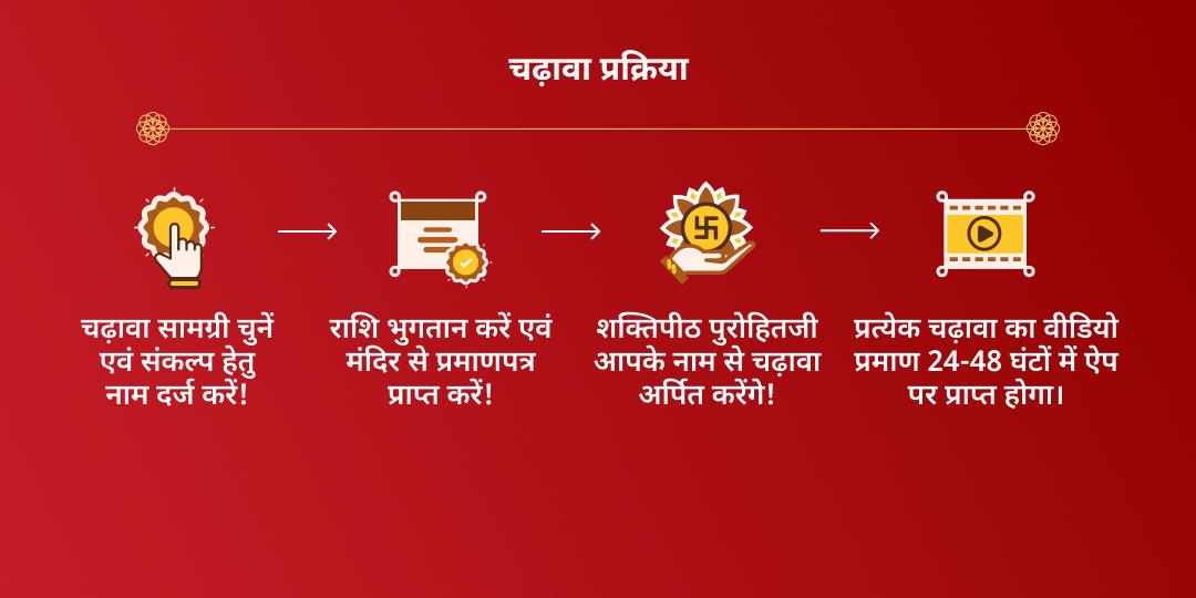 महा नवरात्रि विंध्यवासिनी, चामुंडा, ब्रजेश्वरी 3 शक्तिपीठ चुनरी-नारियल चढ़ावा