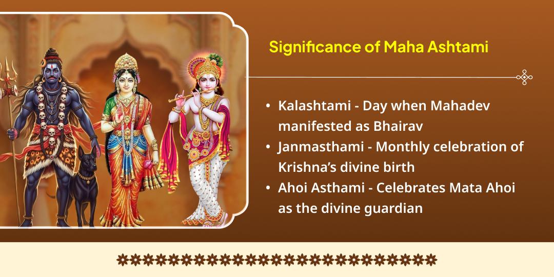Maha Ashtami Bhairav, Krishna & Parvati 3 Temple Chadhava