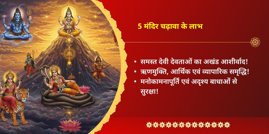 दिवाली समस्त देवी-देवता लक्ष्मी, कुबेर, गणेश, राम, हनुमान 5 मंदिर चढ़ावा