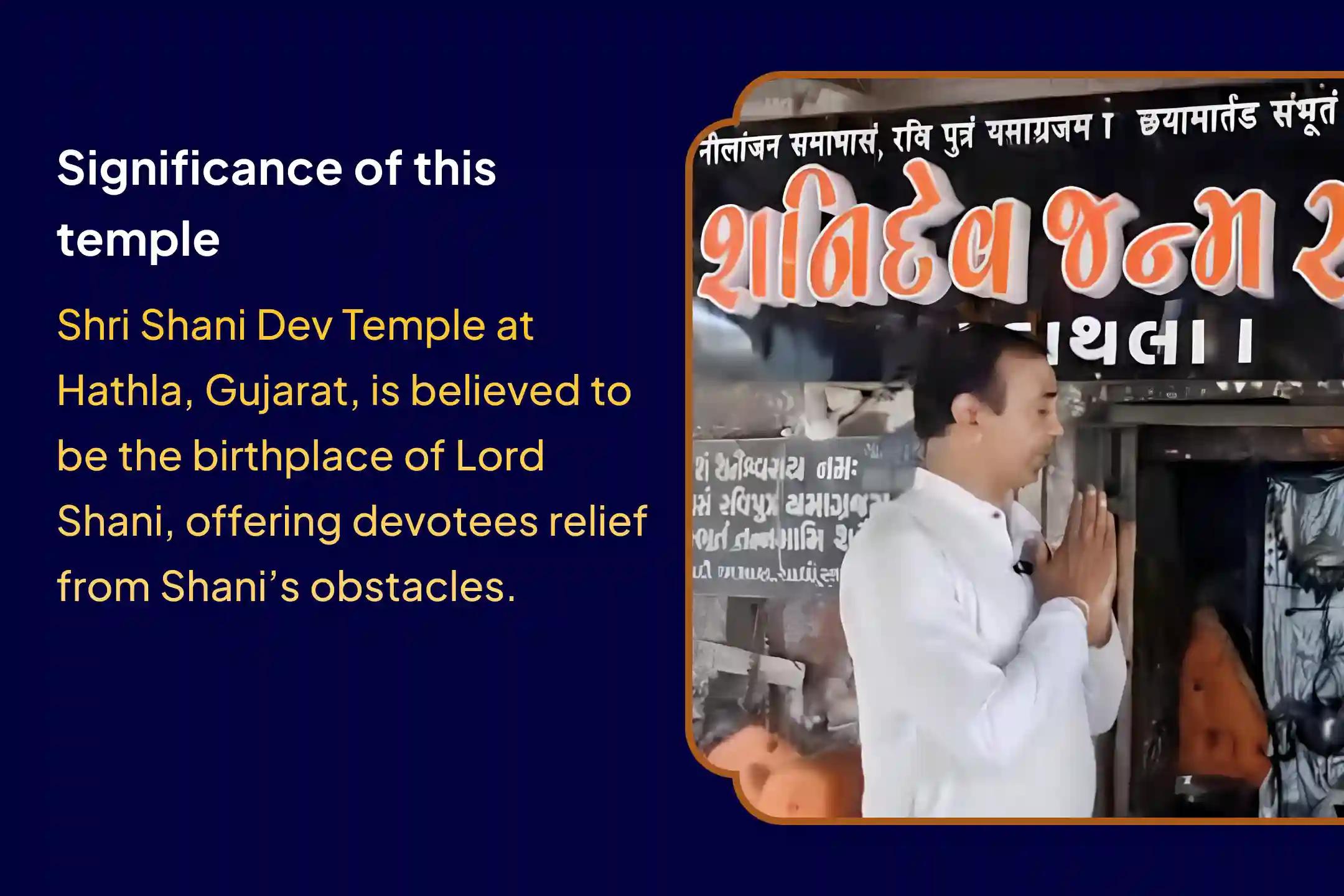 Participate in the 'Birthplace of Shani' Saturday Special Shani Saade Saati Peeda Shanti Mahapuja, Shani Til Tel Abhishek, and Mahadasha Shanti Mahapuja for relief during saade saati and overcoming obstacles