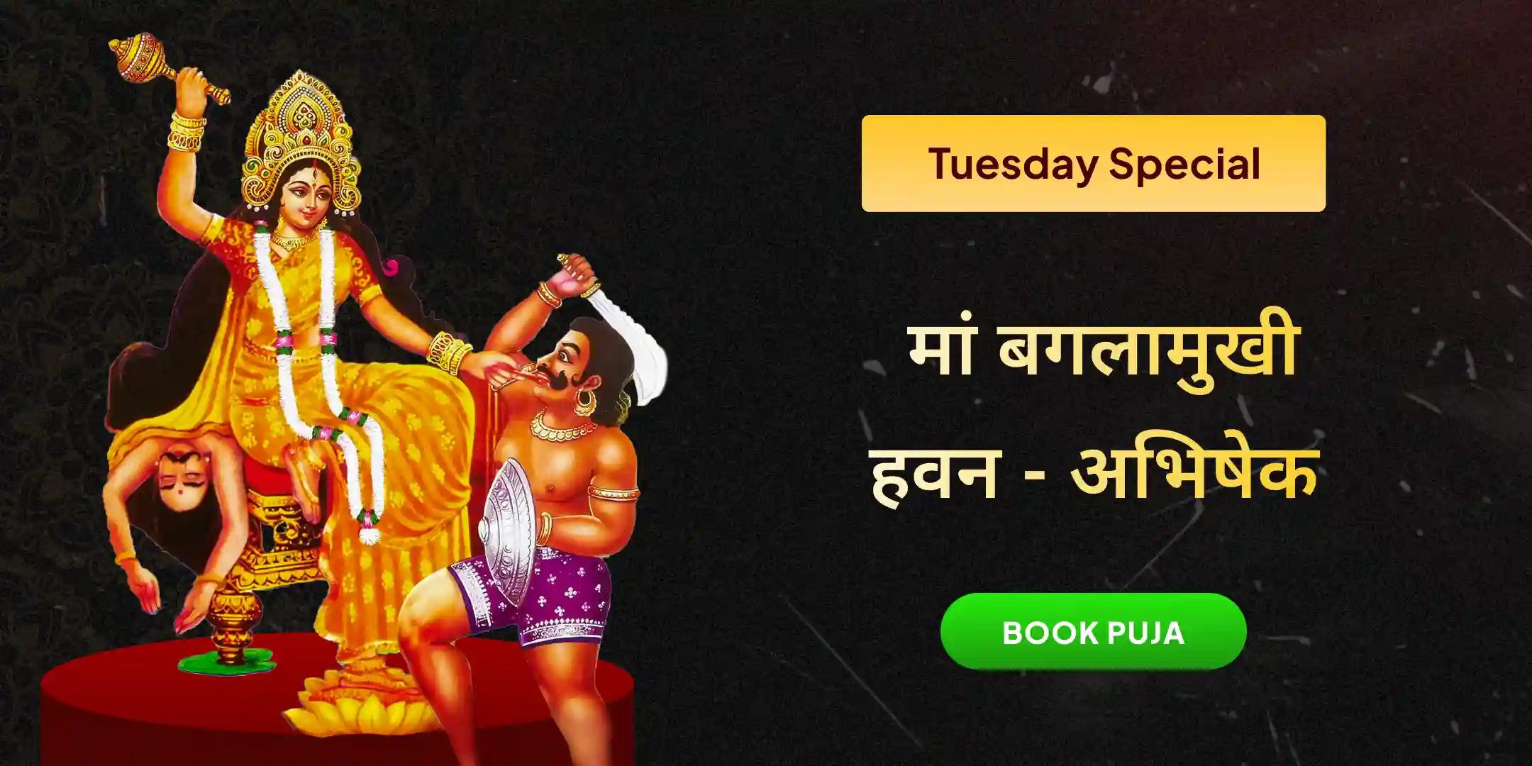 मां बगलामुखी तंत्र युक्त हवन एवं यंत्र षोडशोपचार कुमकुम अभिषेक