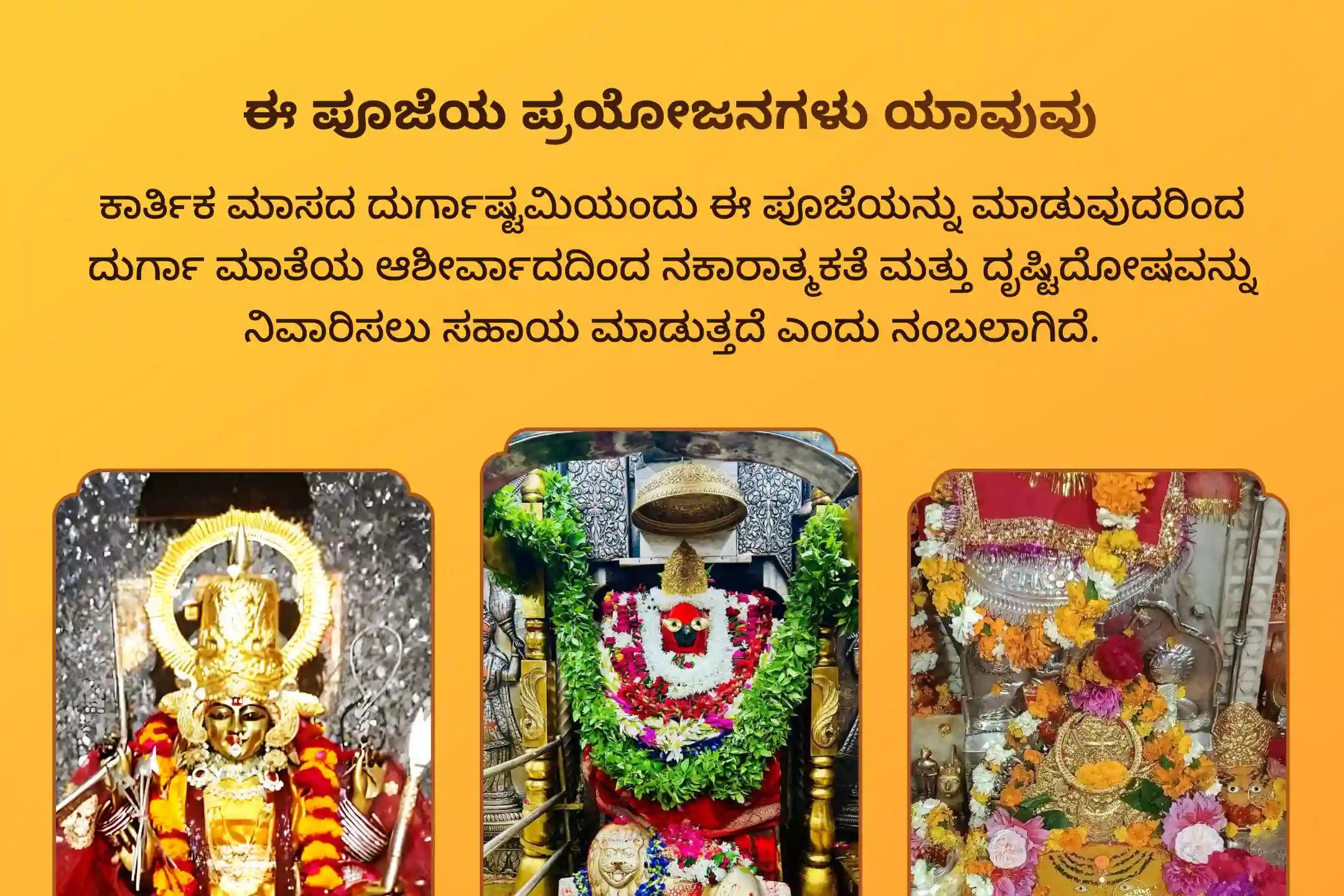 ನಕಾರಾತ್ಮಕತೆ ಮತ್ತು ದೃಷ್ಟಿದೋಷದಿಂದ ರಕ್ಷಣೆಗಾಗಿ ಕಾರ್ತಿಕ ಮಾಸದ ದುರ್ಗಾಷ್ಟಮಿ 3 ಶಕ್ತಿಪೀಠ ವಿಶೇಷ ದುರ್ಗಾ ಸಪ್ತಶತಿ ಪಾರಾಯಣ ಮತ್ತು ಚಂಡಿ ಹೋಮದಲ್ಲಿ ಭಾಗವಹಿಸಿ.