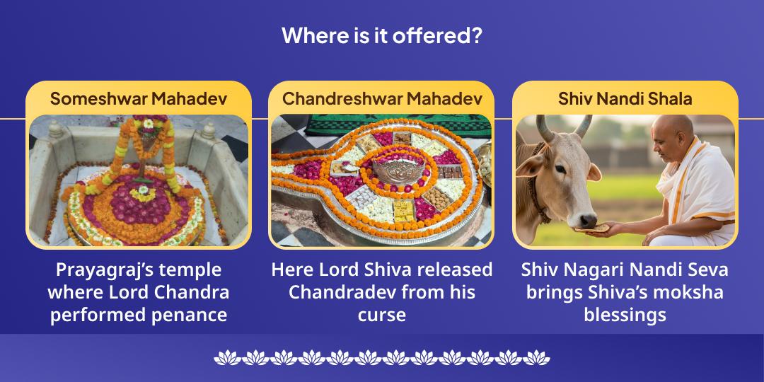 Som Pradosh Vrat Someshwar-Chandreshwar Mahadev Chadhava & Nandi Seva