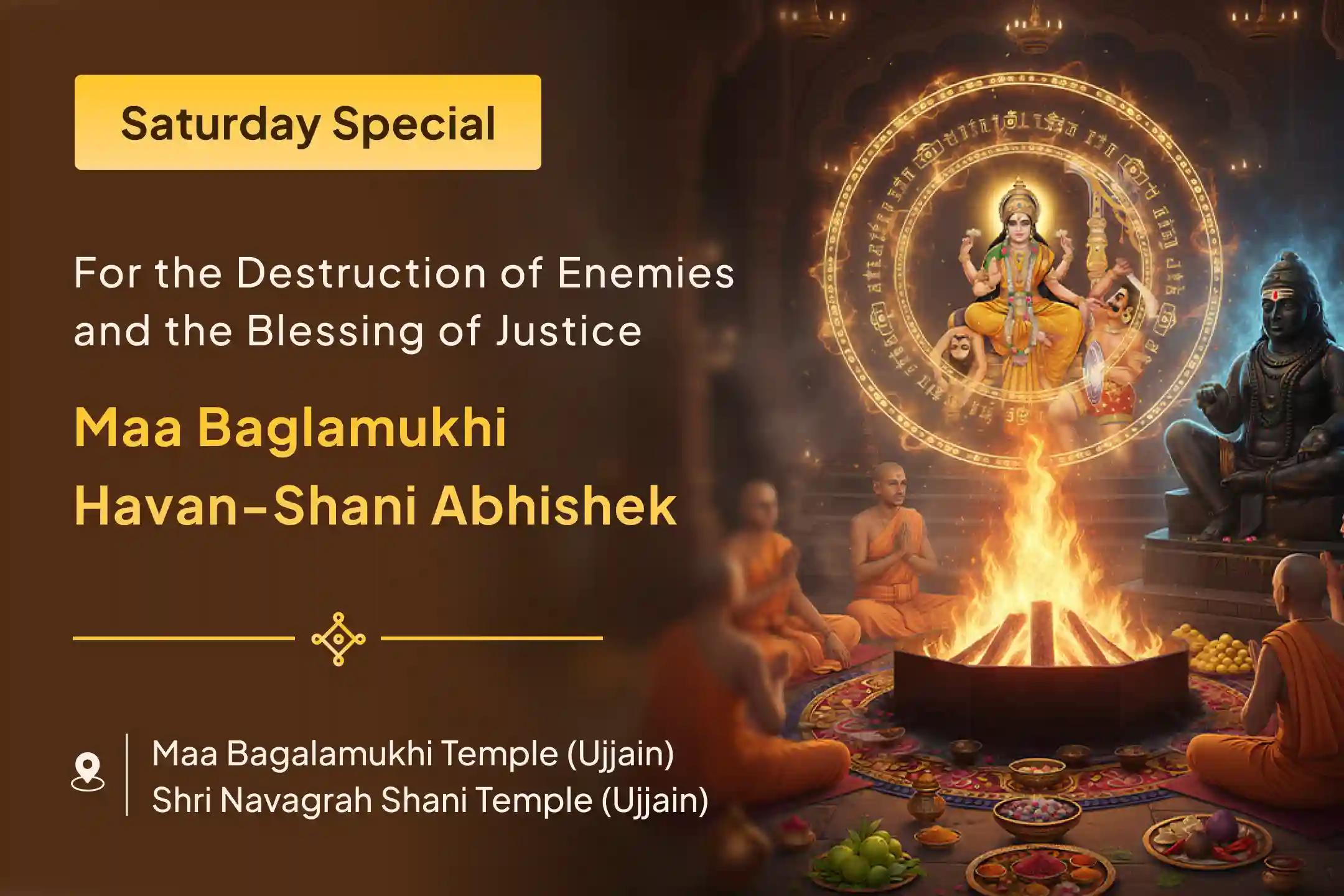 ⚖️ Go into the shelter of Maa Baglamukhi and Shanidev to receive blessings for victory over enemies and success in judicial matters 🙏🔱
