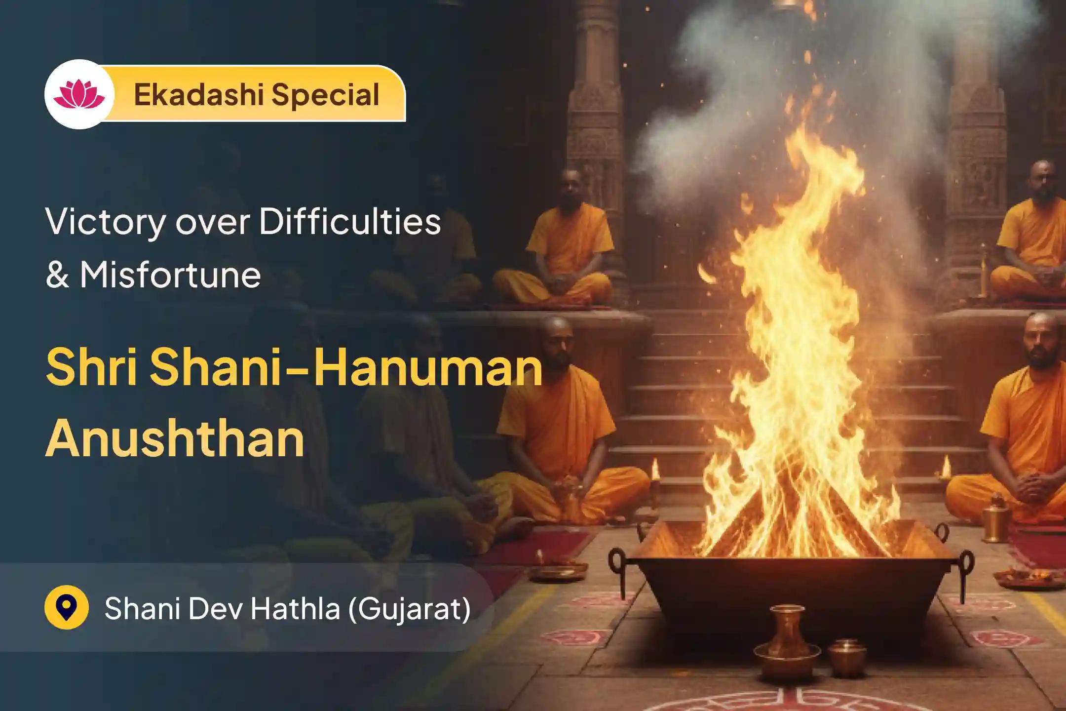 ✨ Experience the combined power of 23,000 Shani Mool Mantras and 1008 Sankat Mochan Hanuman Ashtak Path this Ekadashi.