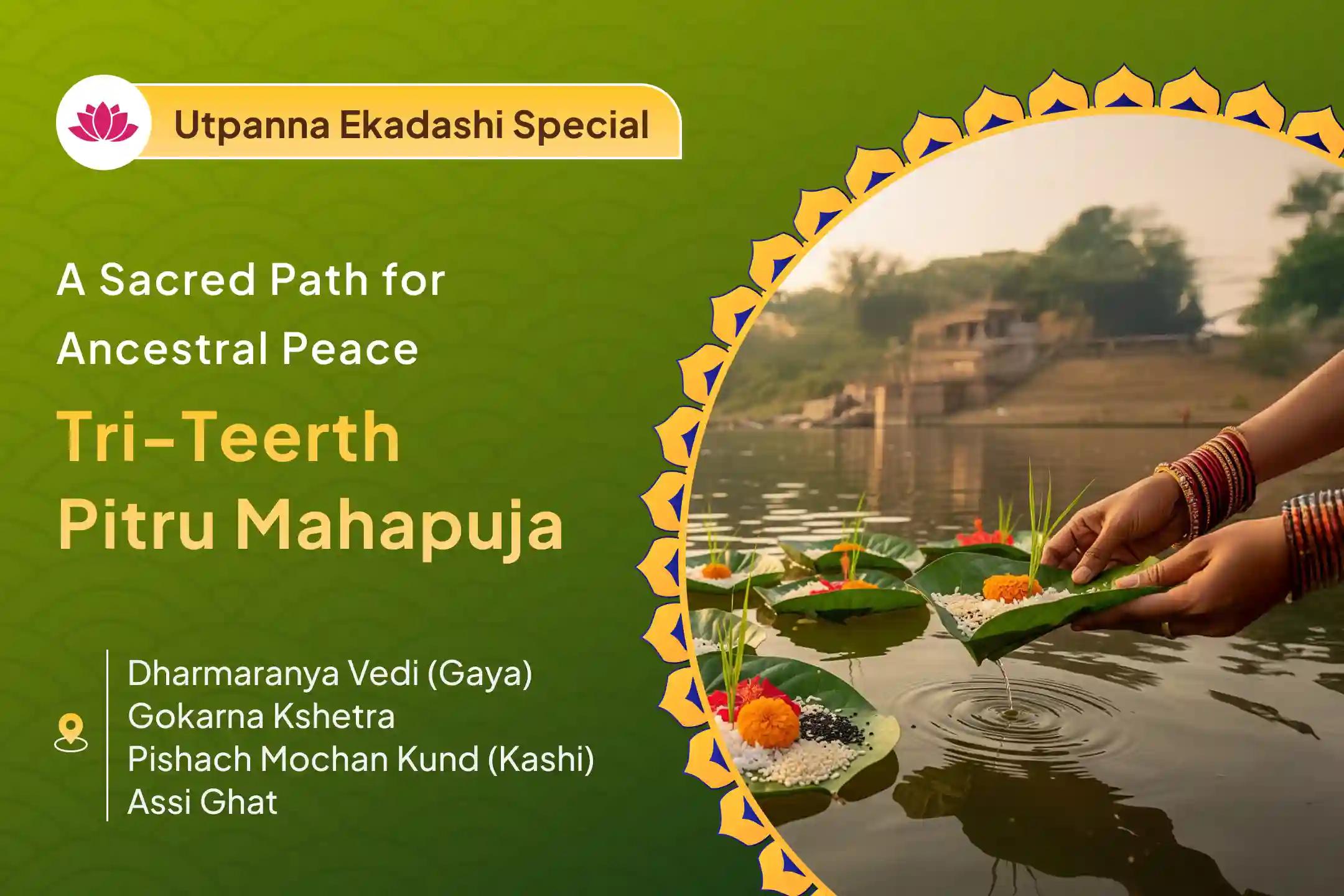🌿 Receive the blessings of your ancestors through the sacred Pitru Shanti Mahapuja across the three great holy sites - Gaya, Gokarna and Kashi 🌿