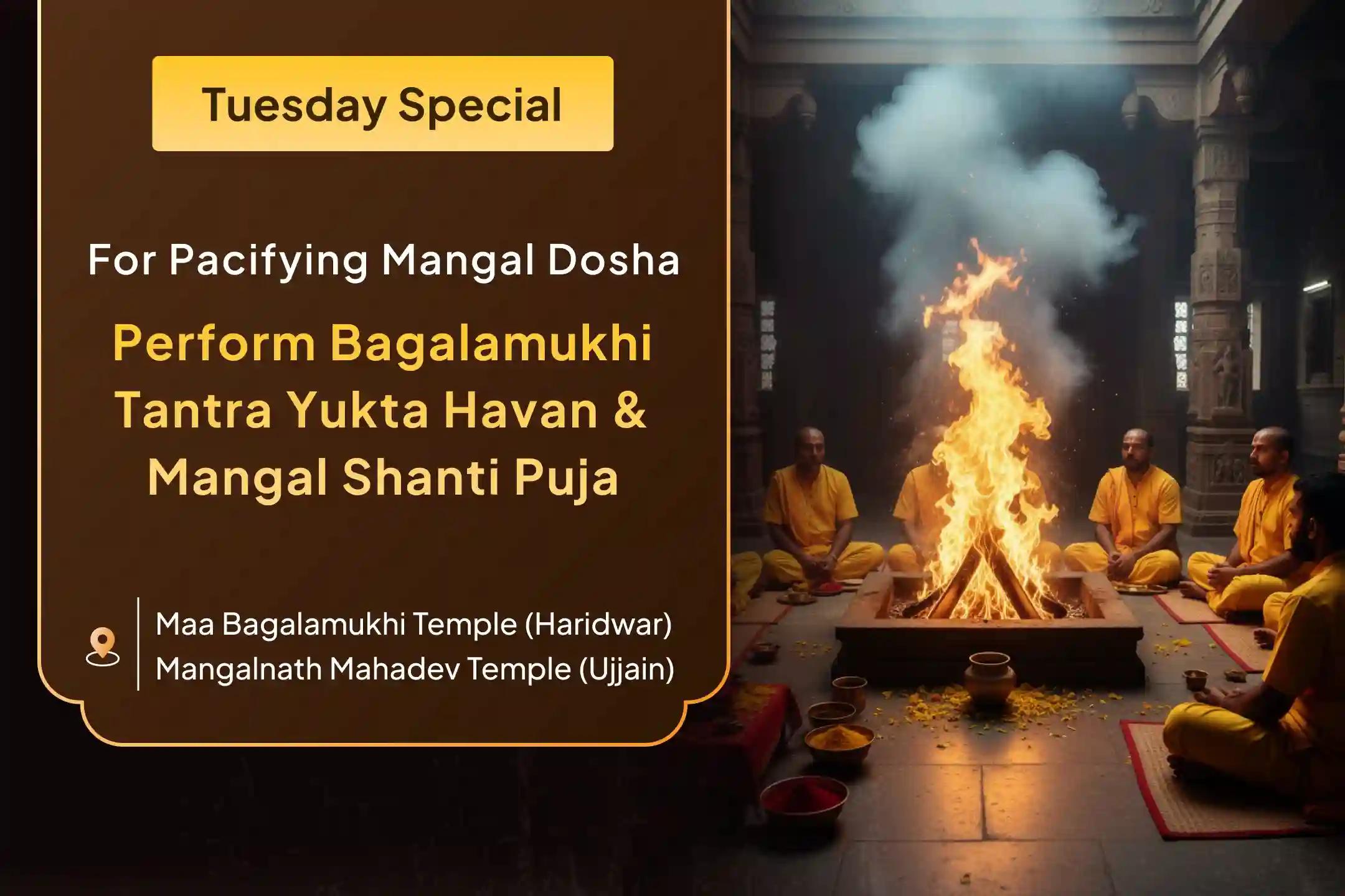 ✨ A special Anushthan of Maa Bagalamukhi this Tuesday and Lord Mangal to protect against Mangal Dosha and get relief from negativity 🔥