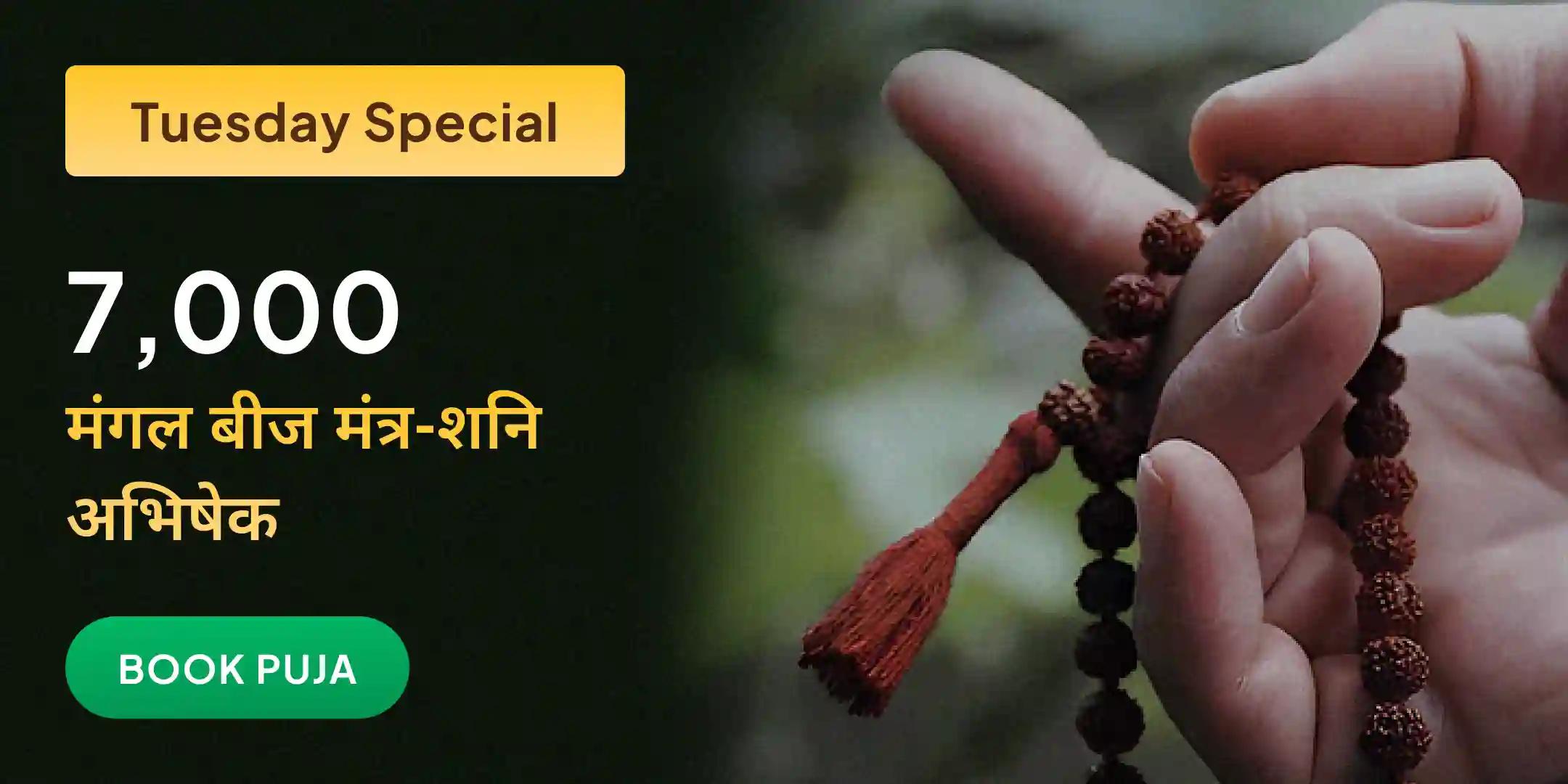 7,000 मंगल बीज मंत्र जाप हवन और शनि तिल तेल अभिषेक