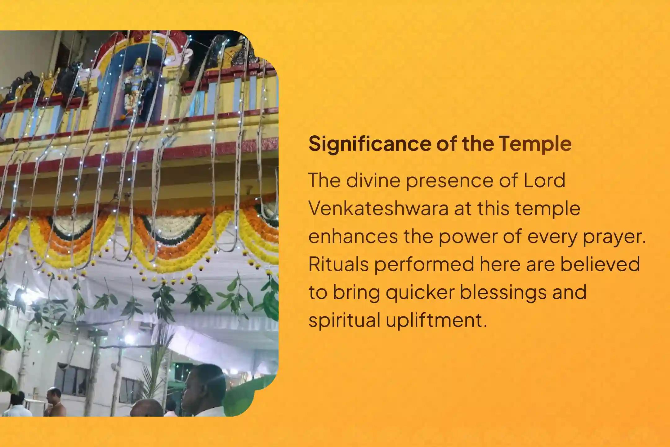 Participate in the Saturday Venkateshwara Swamy Special  Suprabhatam Seva, Thomala Seva, and Venkateshwara Sahasranama Tulsi Archana to free yourself from karmic cycles and negativity.