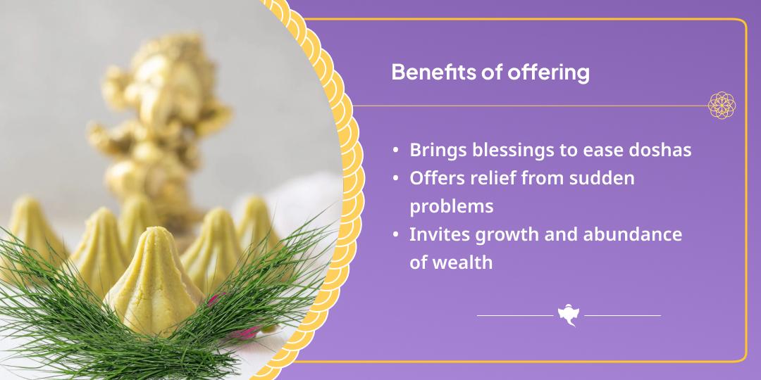 Vinayak Chaturthi Ganpati 3 Temple Durva & Modak Chadhava