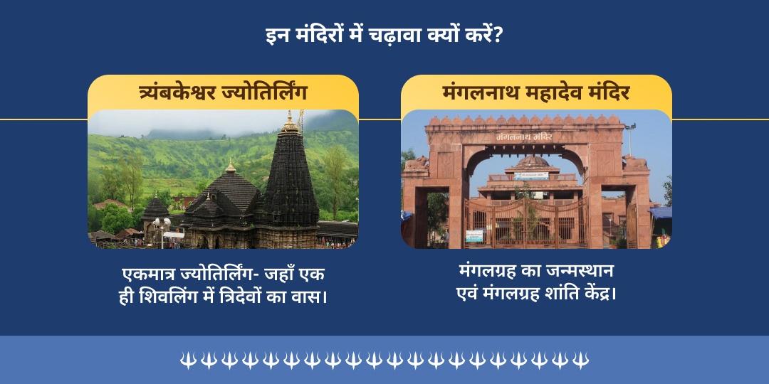 भौम प्रदोष महायोग त्र्यंबकेश्वर एवं मंगलनाथ द्विमंदिर चढ़ावा