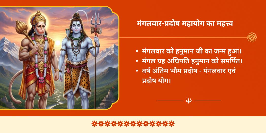 मंगलवार-प्रदोष महायोग मंगलग्रह नियंत्रक हनुमान द्विमंदिर चढ़ावा