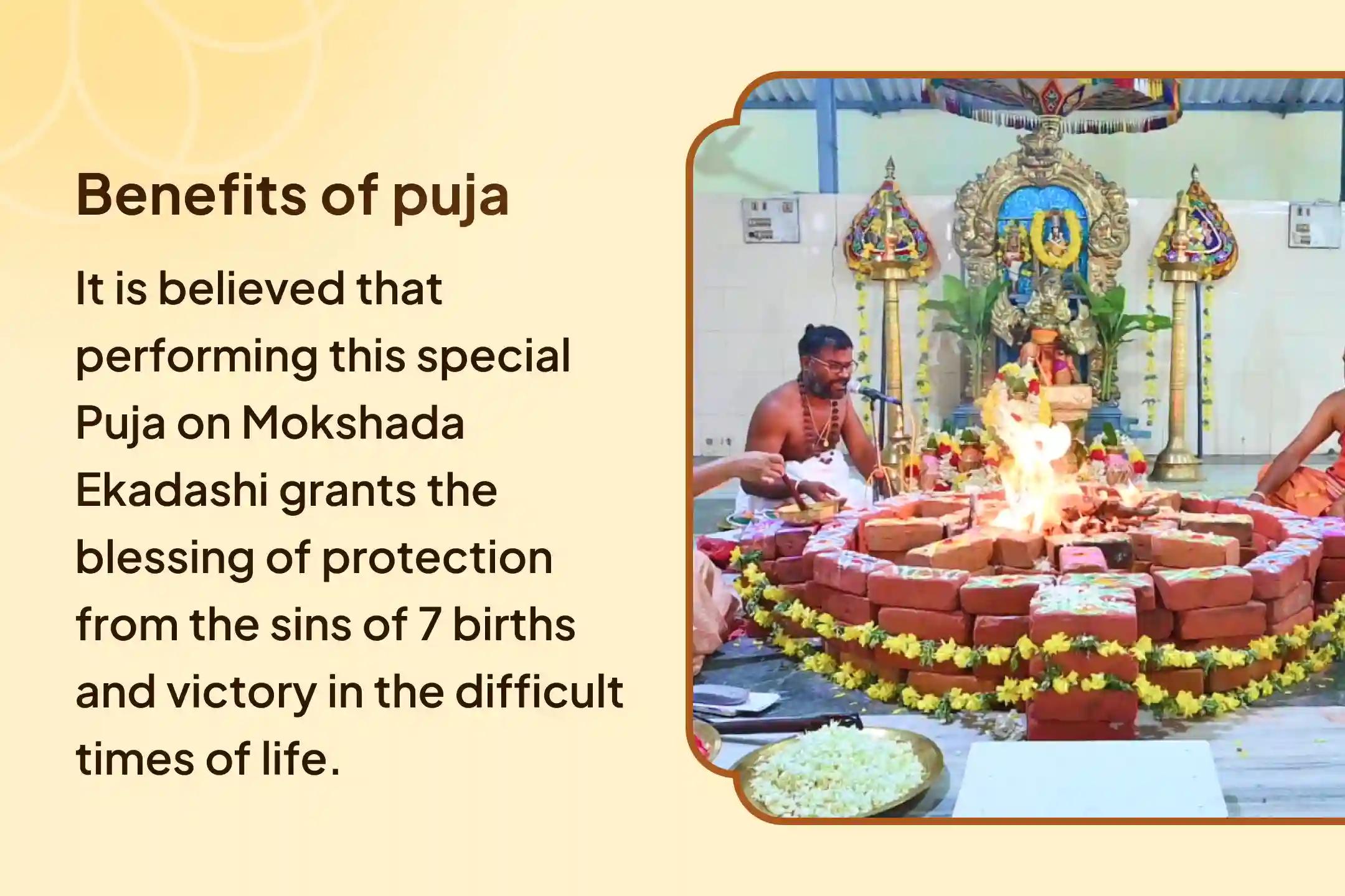 🌺 On Mokshada Ekadashi, receive blessings of liberation from the sins of the past 7 births through Lord Vishnu’s divine ritual at the ancient temple in Tamil Nadu. 🌺