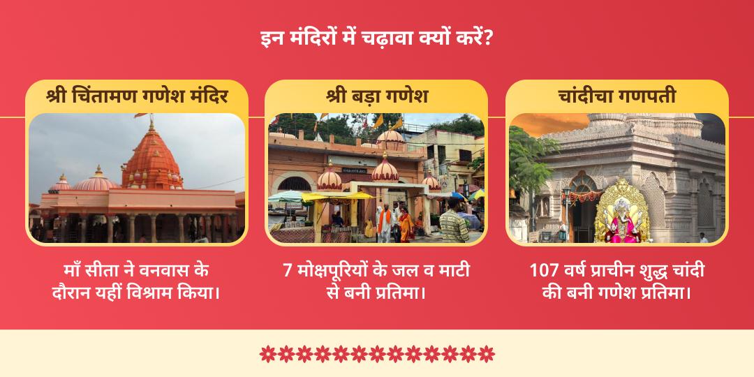 संकष्टी चतुर्थी विघ्न विनाशक गणपति त्रि मंदिर चढ़ावा