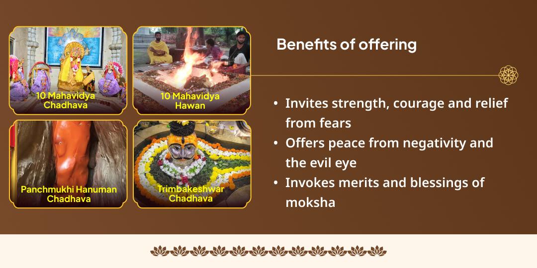 Purnima 10 Mahavidya Hawan, Panchmukhi Hanuman & Trimbakeshwar Jyotirling 3 Temple Chadhava