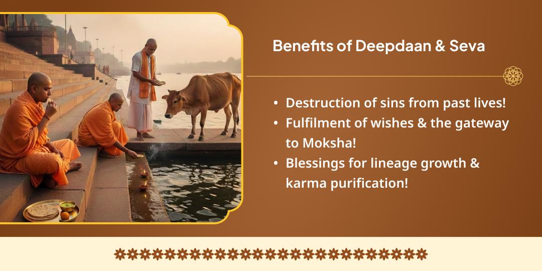 2025 Last Purnima Triveni Sangam-Ganga Ghat Haridwar Deepdaan, Gau Seva & Brahmin Seva