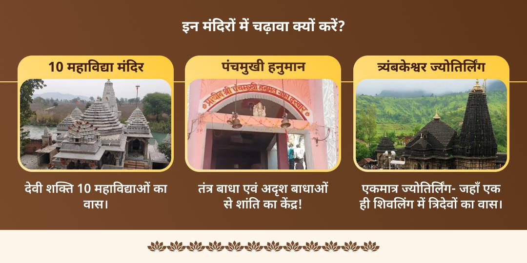 वर्ष अंतिम पूर्णिमा 10 महाविद्या हवन, पंचमुखी हनुमान एवं त्र्यंबकेश्वर ज्योतिर्लिंग 3 मंदिर चढ़ावा