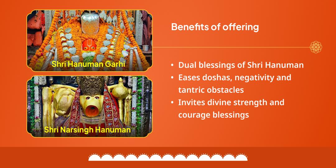 Tuesday Sankatmochan Narsingh Hanuman & Hanumangarhi 2 Temple Chadhava