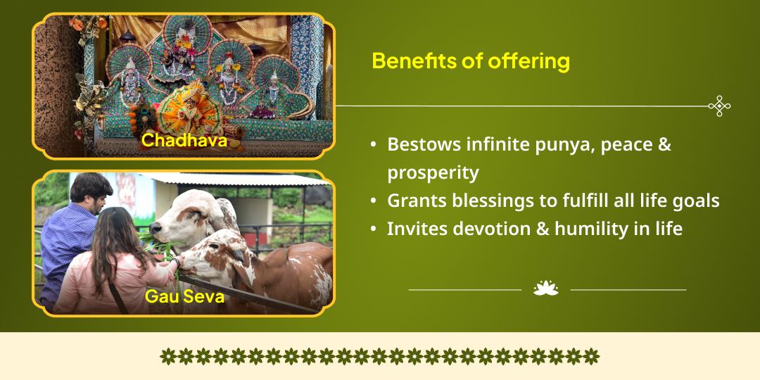 2025 Last Masik Krishna Janmashtami Morpankh-Makhan Mishri Chadhava & Baal Gopal & Gau Seva