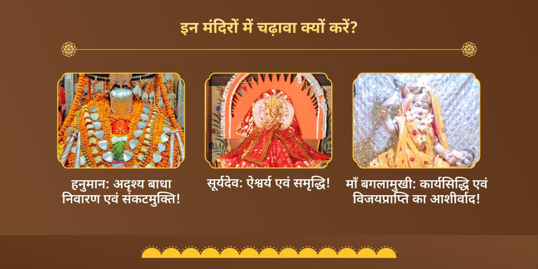 2025 अंतिम सूर्य संक्रांति एवं मंगलवार सूर्य, हनुमान एवं बगलामुखी 3 मंदिर चढ़ावा