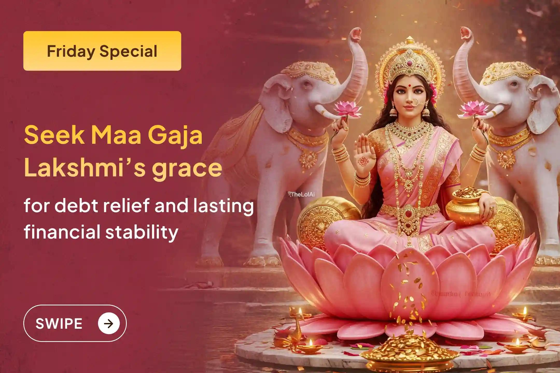When hard work no longer feels enough, let this sacred Friday call in Maa Gaja Lakshmi to ease debts and bring wealth that finally feels stable. 💰