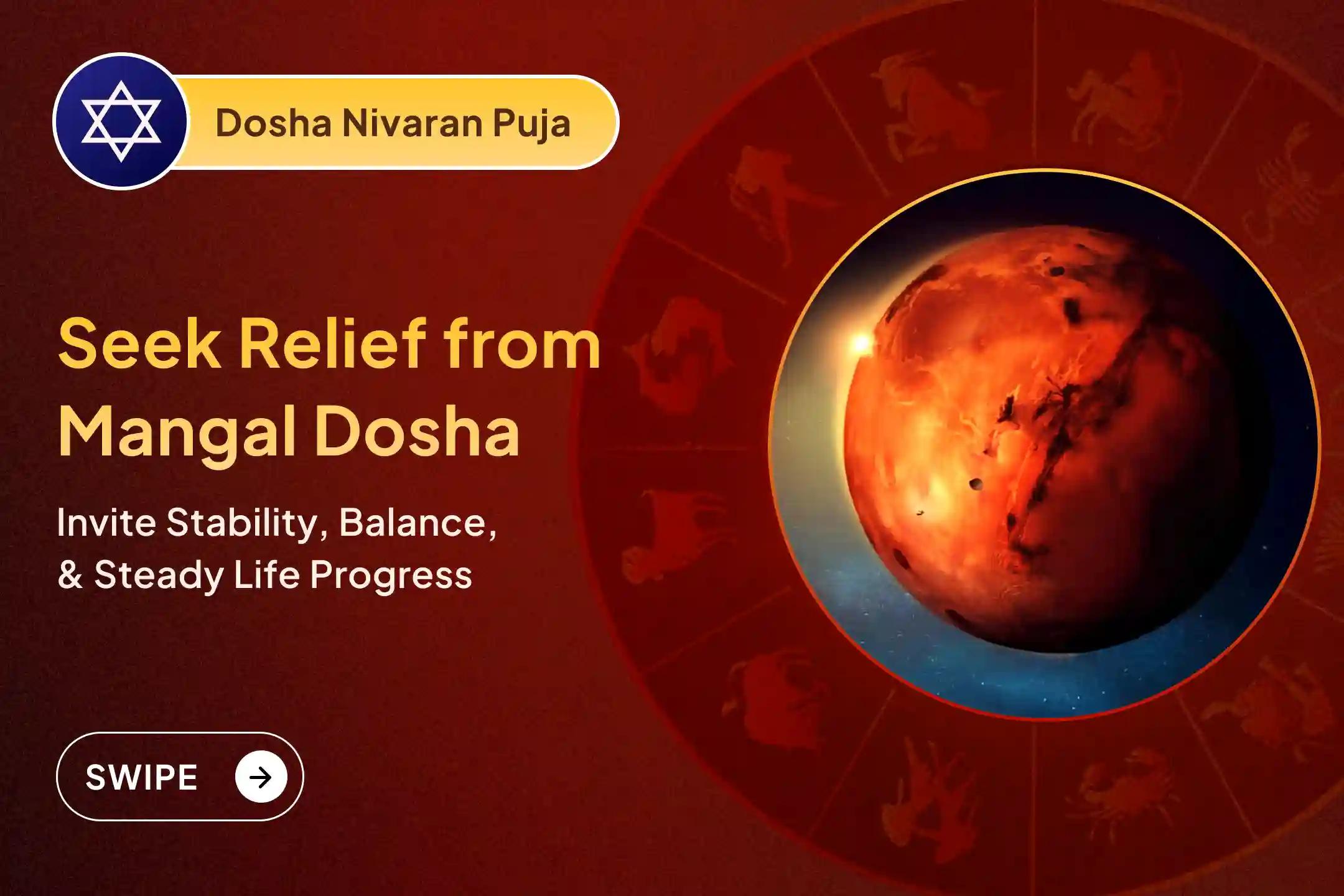 🔱 Found Mangal Dosha in your chart? Seek the blessings of Mangal Dev through this Mangal Dosha Shanti Puja, performed on an auspicious Tuesday 🔱