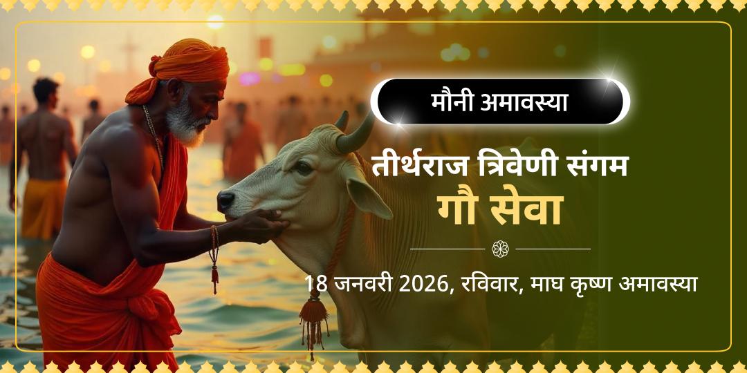 माघ मेला मौनी अमावस्या त्रिवेणी संगम गौ सेवा  