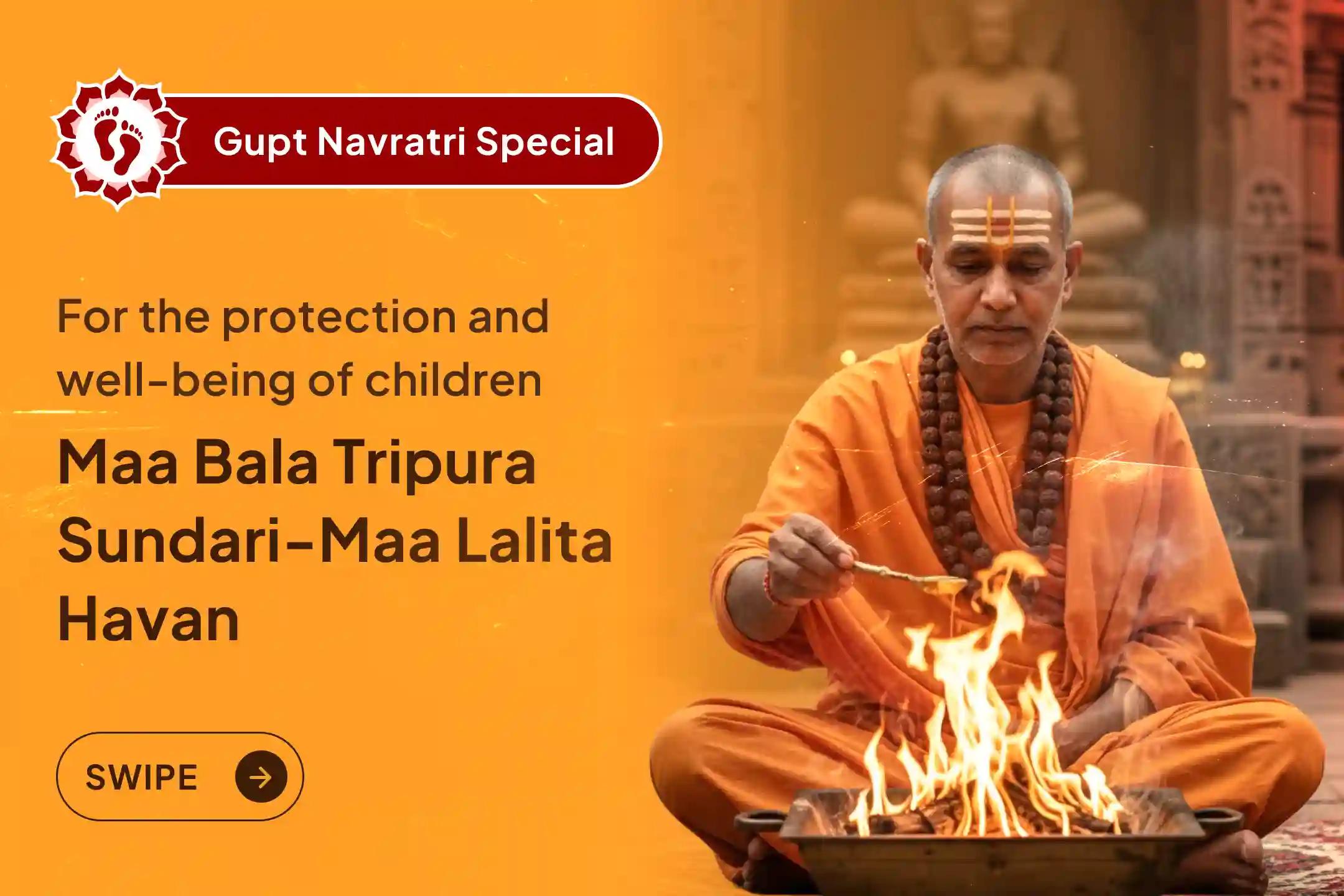 🙏 In the divine period of Gupta Navratri, find the right direction for the welfare and progress of children through the joint Sadhana of Bala Tripura Sundari and Maa Lalita.