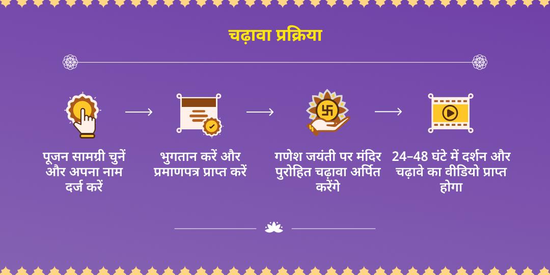 गणेश जयंती 3 गणपति मंदिर दूर्वा-मोदक चढ़ावा