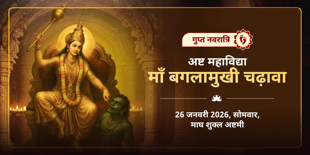 गुप्त नवरात्रि महा अष्टमी शत्रु नाशक अष्ट महाविद्या माँ बगलामुखी चढ़ावा 