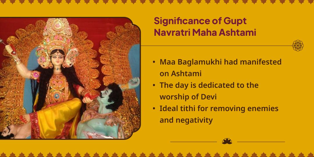 Gupt Navratri Maha Ashtami Shatru Nashak Asht Mahavidya Maa Baglamukhi Chadhava