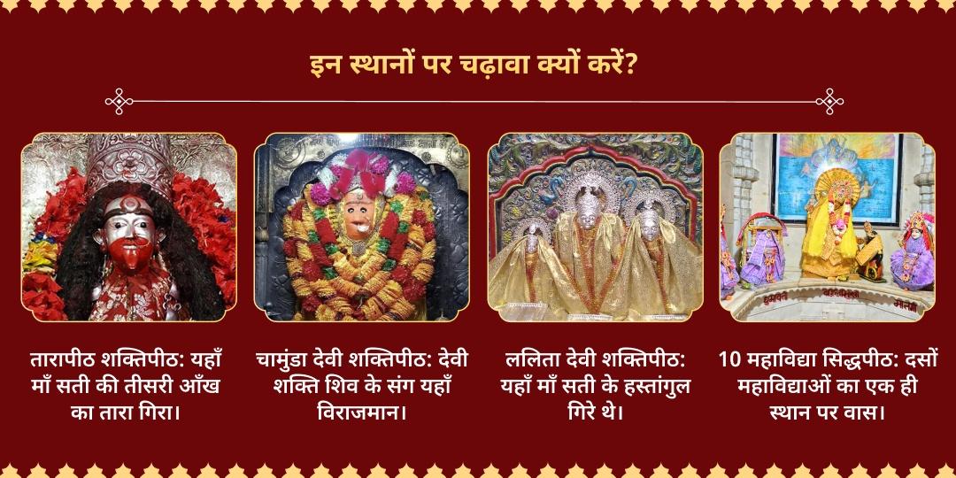 गुप्त नवरात्रि अष्टमी माँ आदि शक्ति 8 शक्तिपीठ-सिद्धपीठ चढ़ावा 