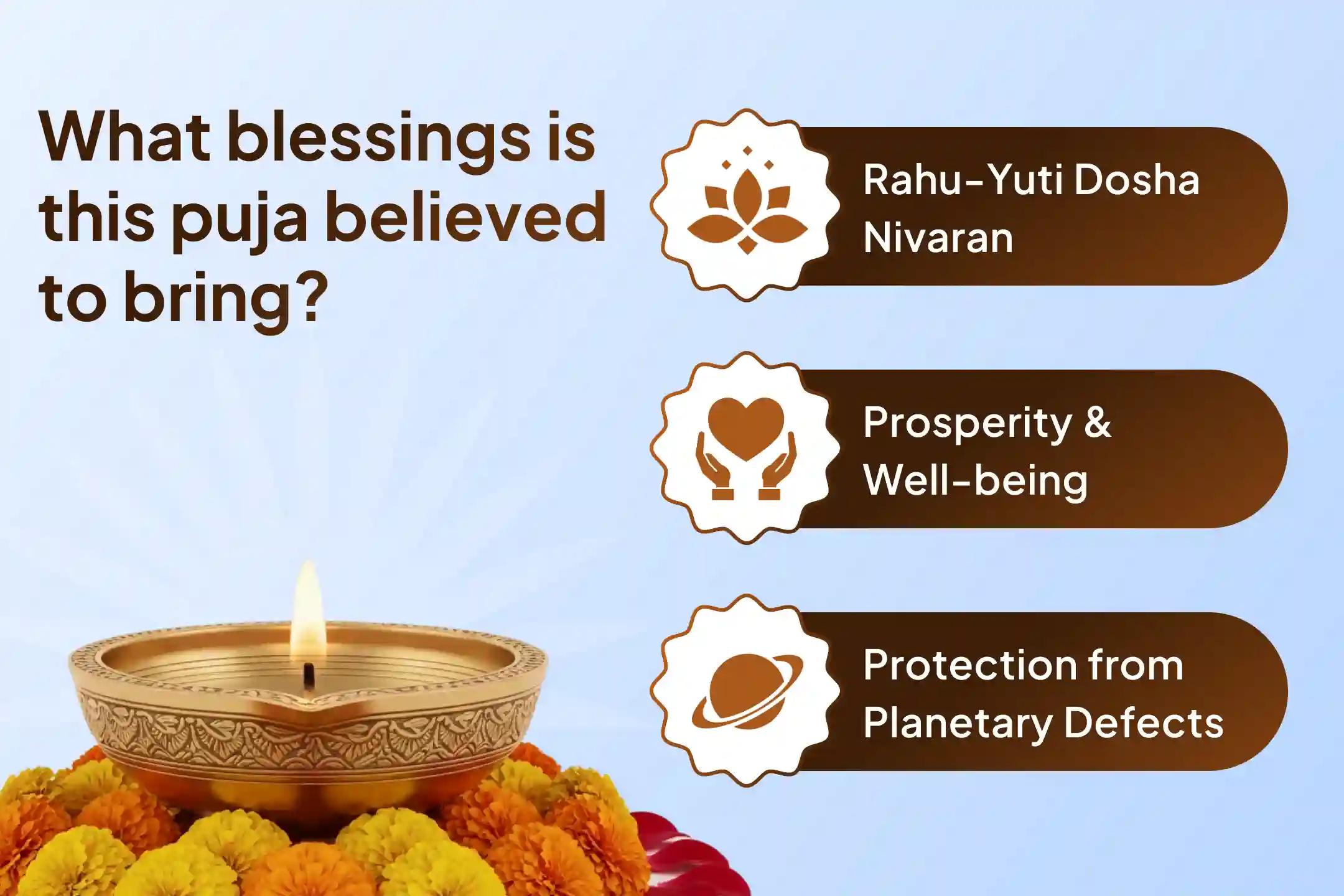 🕉️ Performed to address Guru–Rahu Yuti Dosha, this puja is believed to help reduce mental unrest, wrong decisions, and repeated obstacles in life and work.
