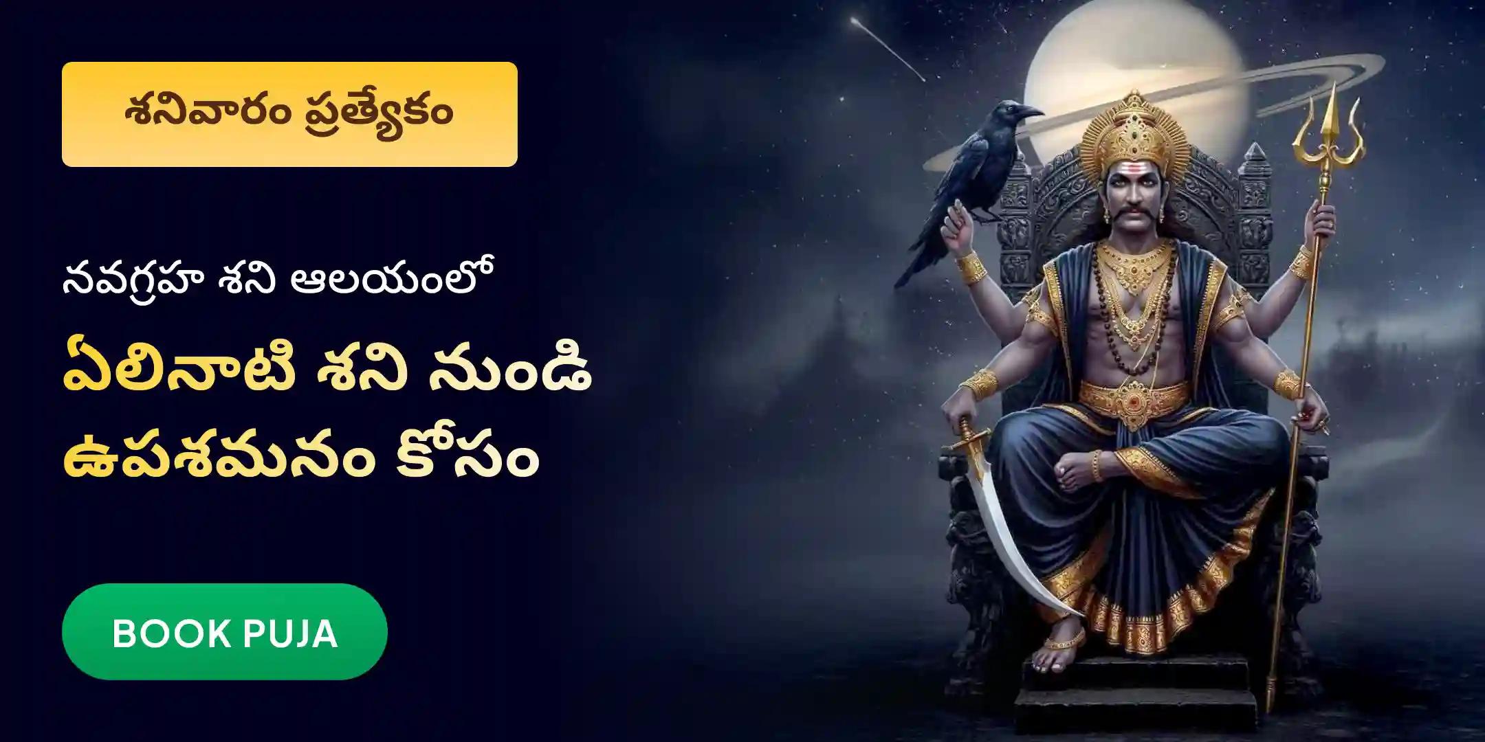 ఏలినాటి శని పీడ శాంతి మహాపూజ, శని తిల తైలాభిషేకం మరియు మహాదశ శాంతి మహాపూజ