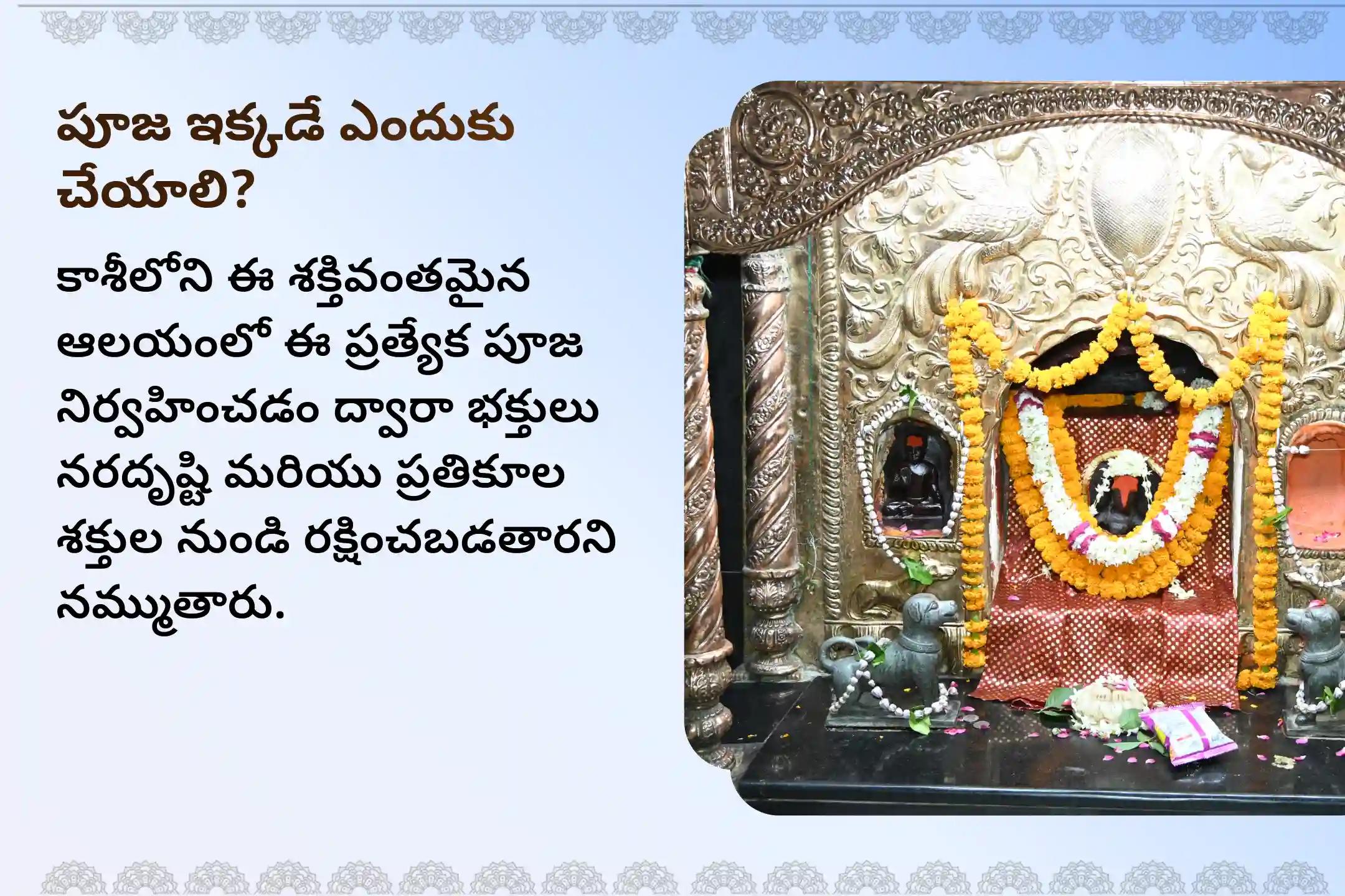 కాలభైరవ కాశీ కాలాష్టమి ప్రత్యేక నరదృష్టి శాంతి పూజ మరియు హోమంలో పాల్గొని నరదిష్టి నుండి రక్షణ ఇంకా ప్రతికూల శక్తుల నాశనం కోసం దైవ ఆశీస్సులు పొందండి.