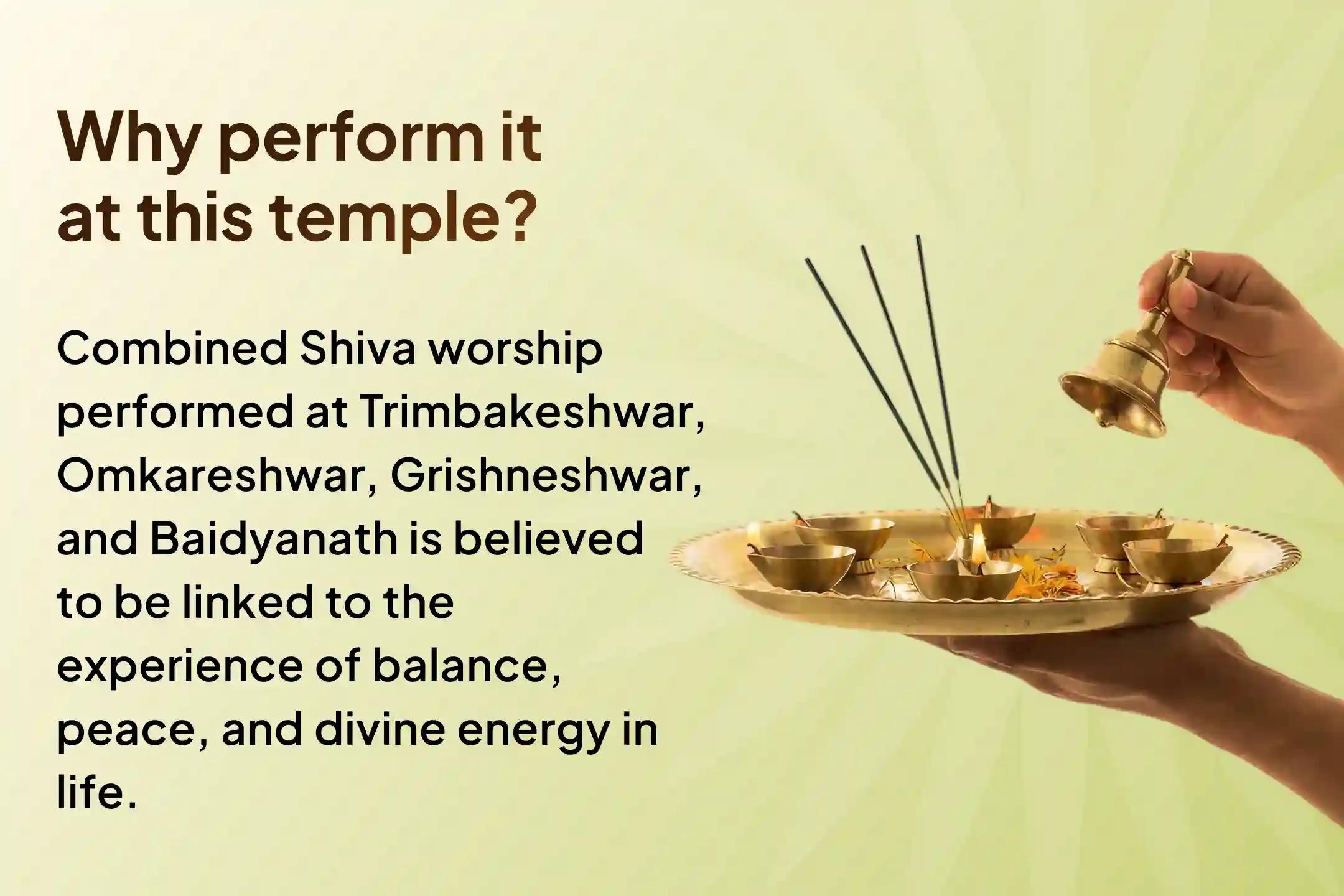 Receive the blessing of complete life balance this Mahashivratri through the combined Shiva worship of Trimbakeshwar, Omkareshwar, Grishneshwar, and Baidyanath.