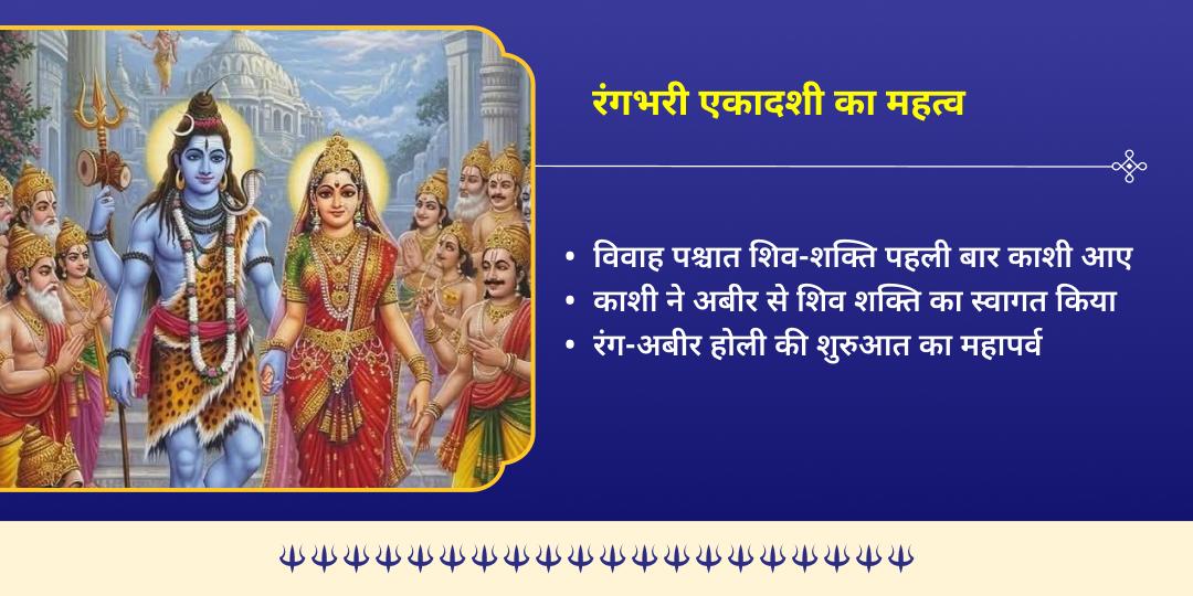 काशी रंगभरी एकादशी गौरी केदारेश्वर स्वागत महाचढ़ावा 